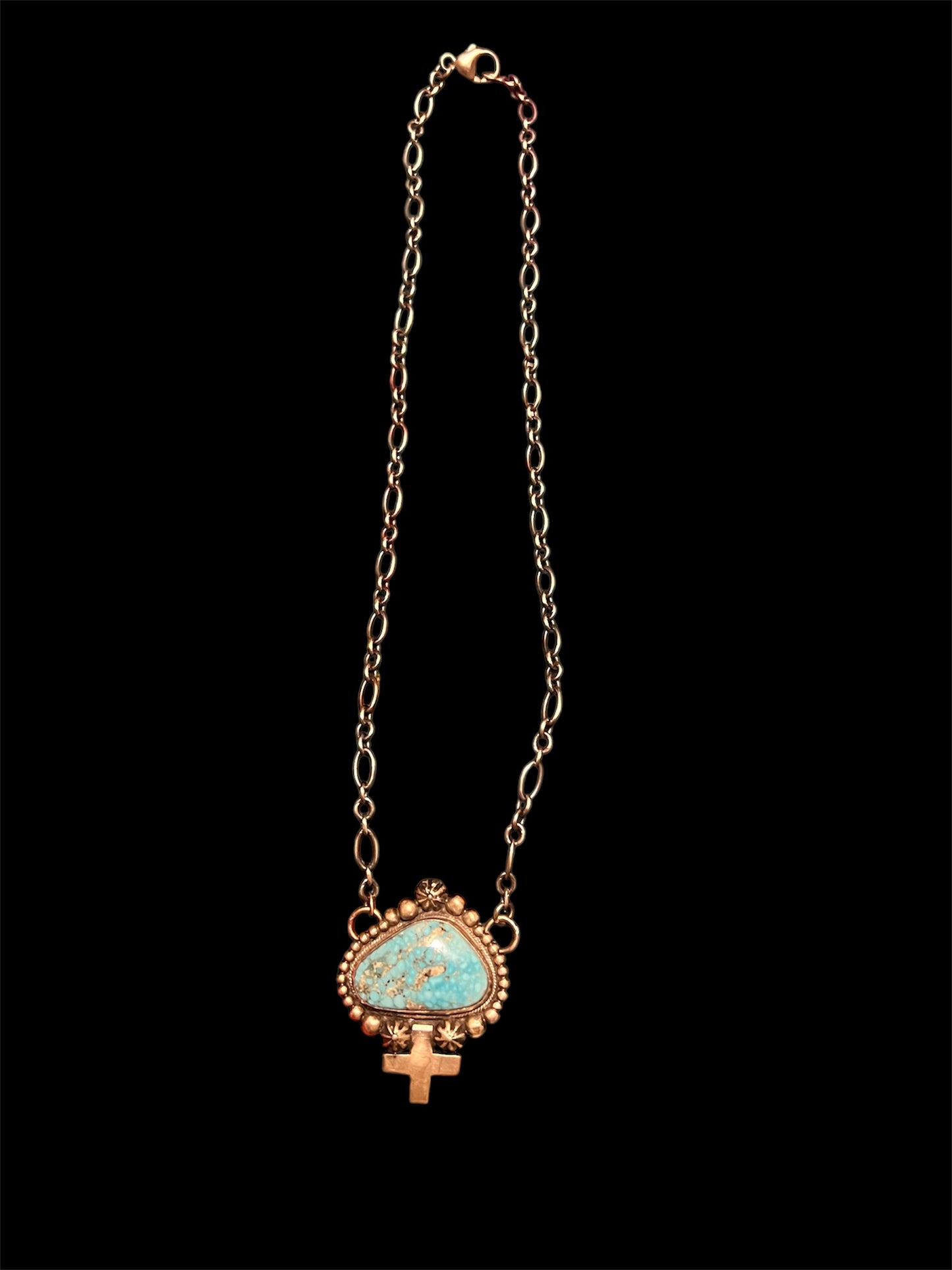 Water Web Kingman Cross Necklace