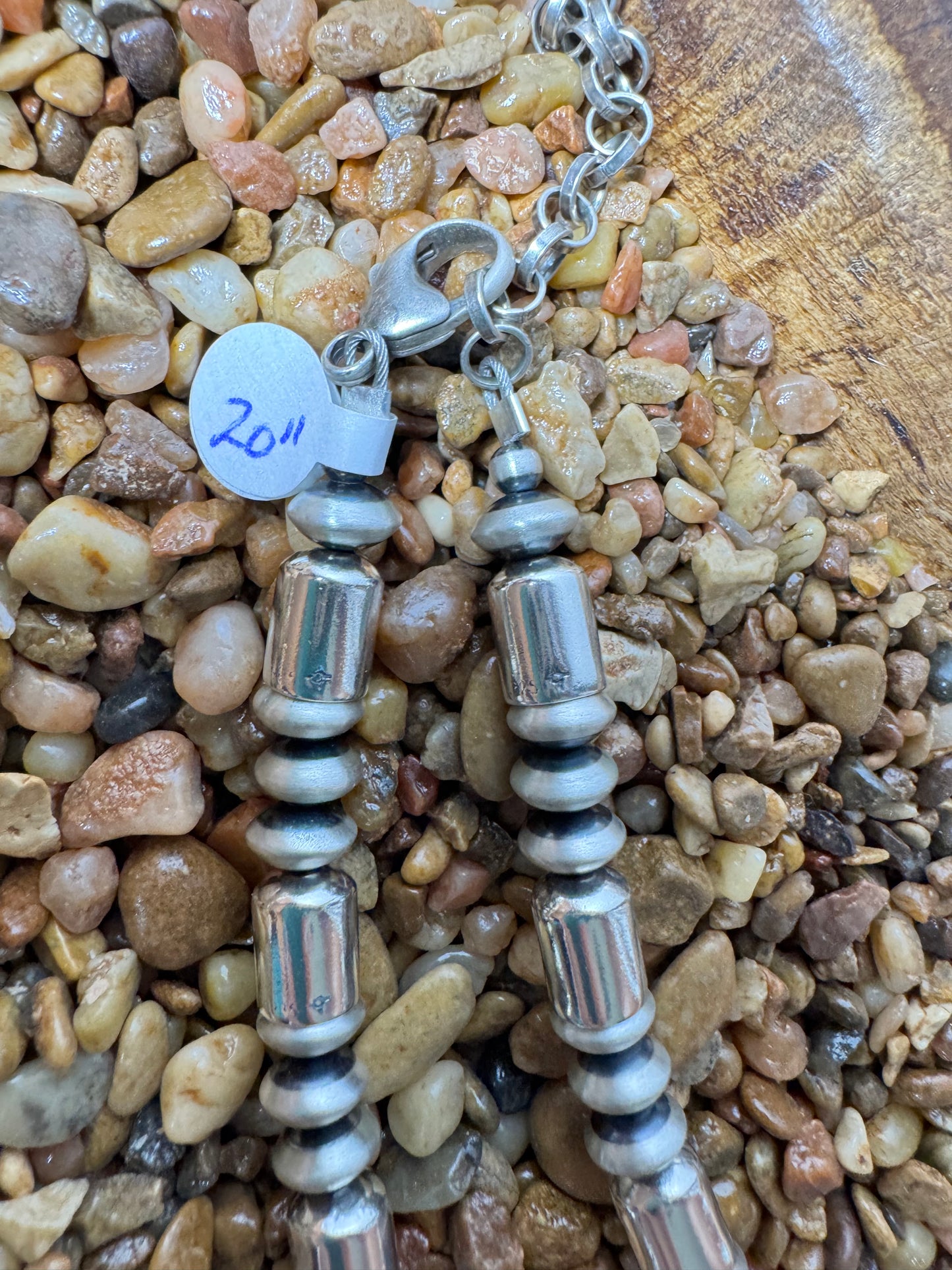 20”-22” Sterling Silver Pearls w/Barrels