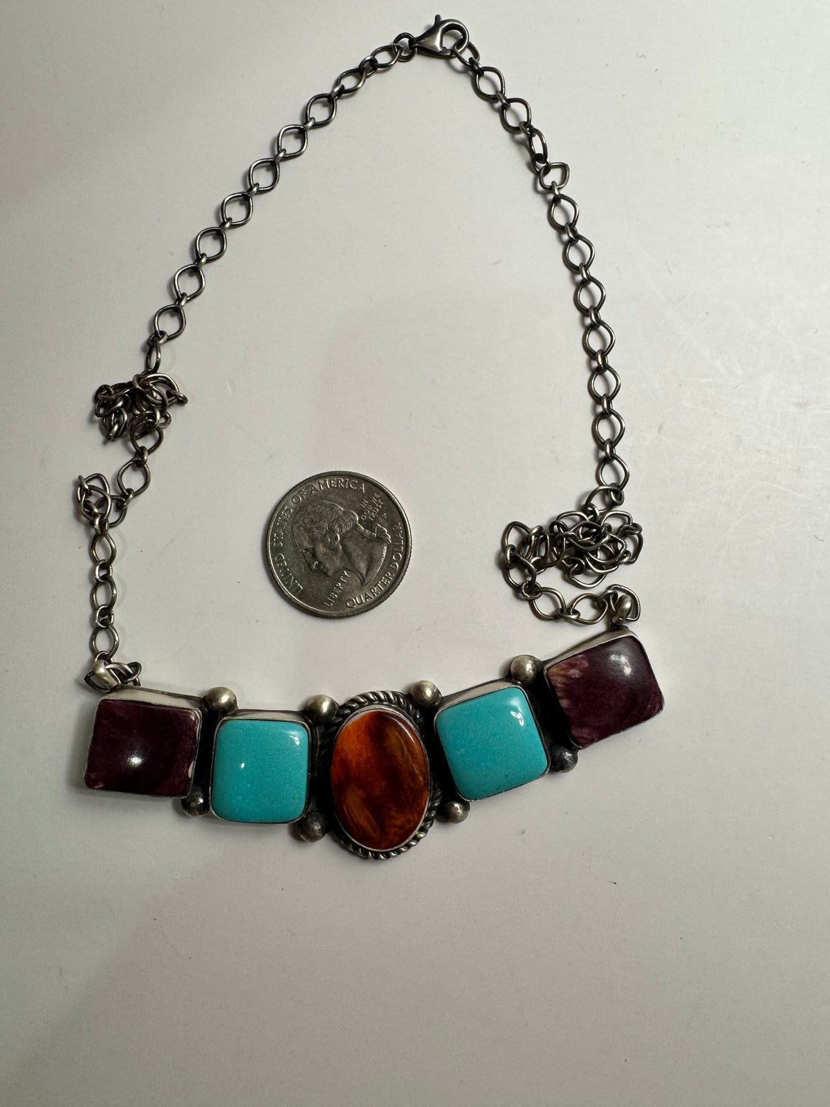 Kingman & Spiny Bar Necklace