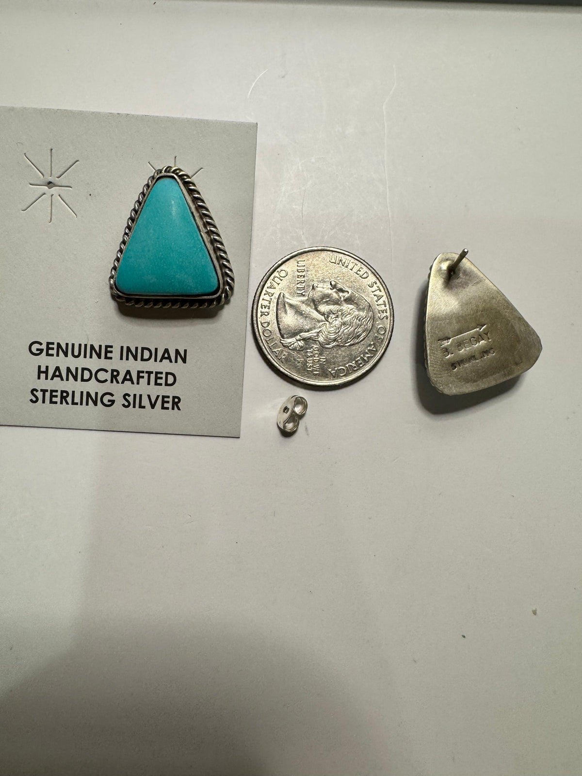 Triangle Kingman Stud Earrings