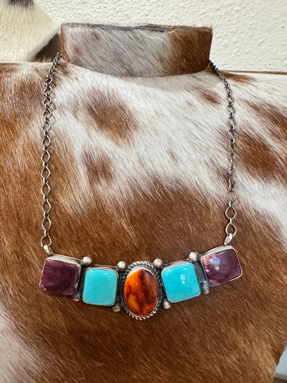 Kingman & Spiny Bar Necklace