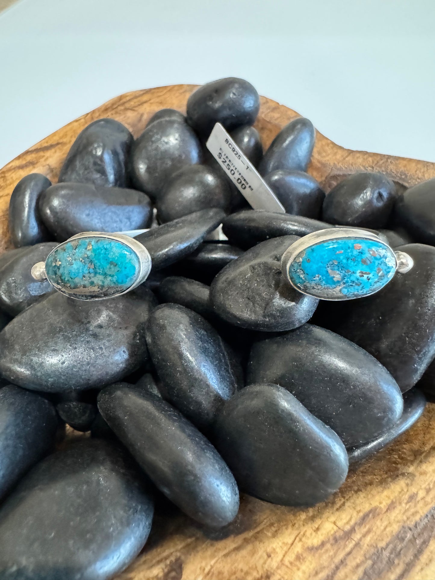 Morenci Turquoise 2 Stone Reverse Cuff