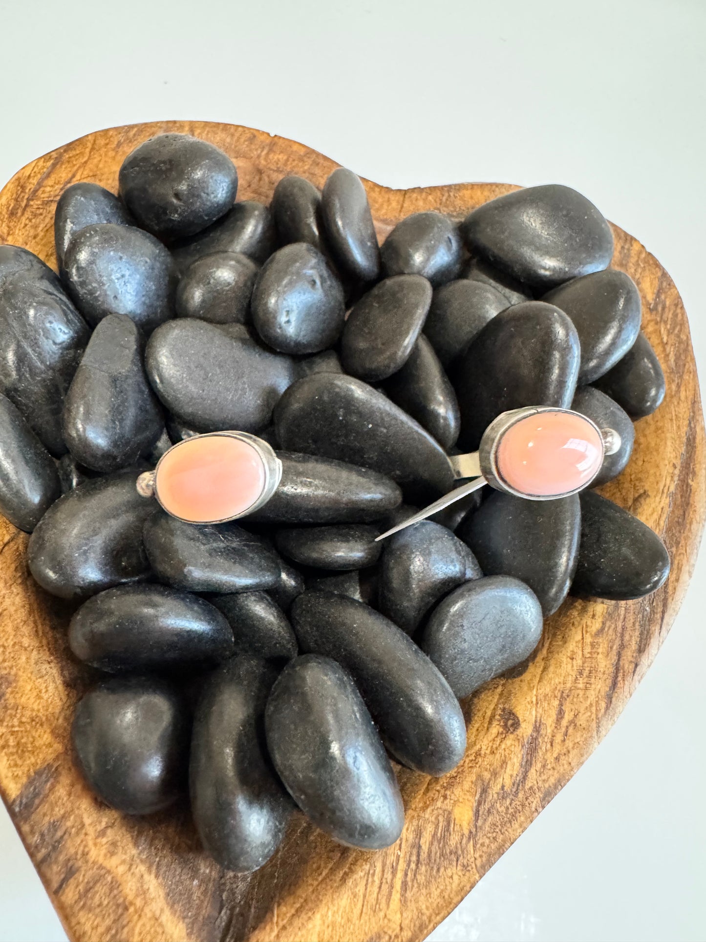Pink Conch 2 Stone Reverse Cuff