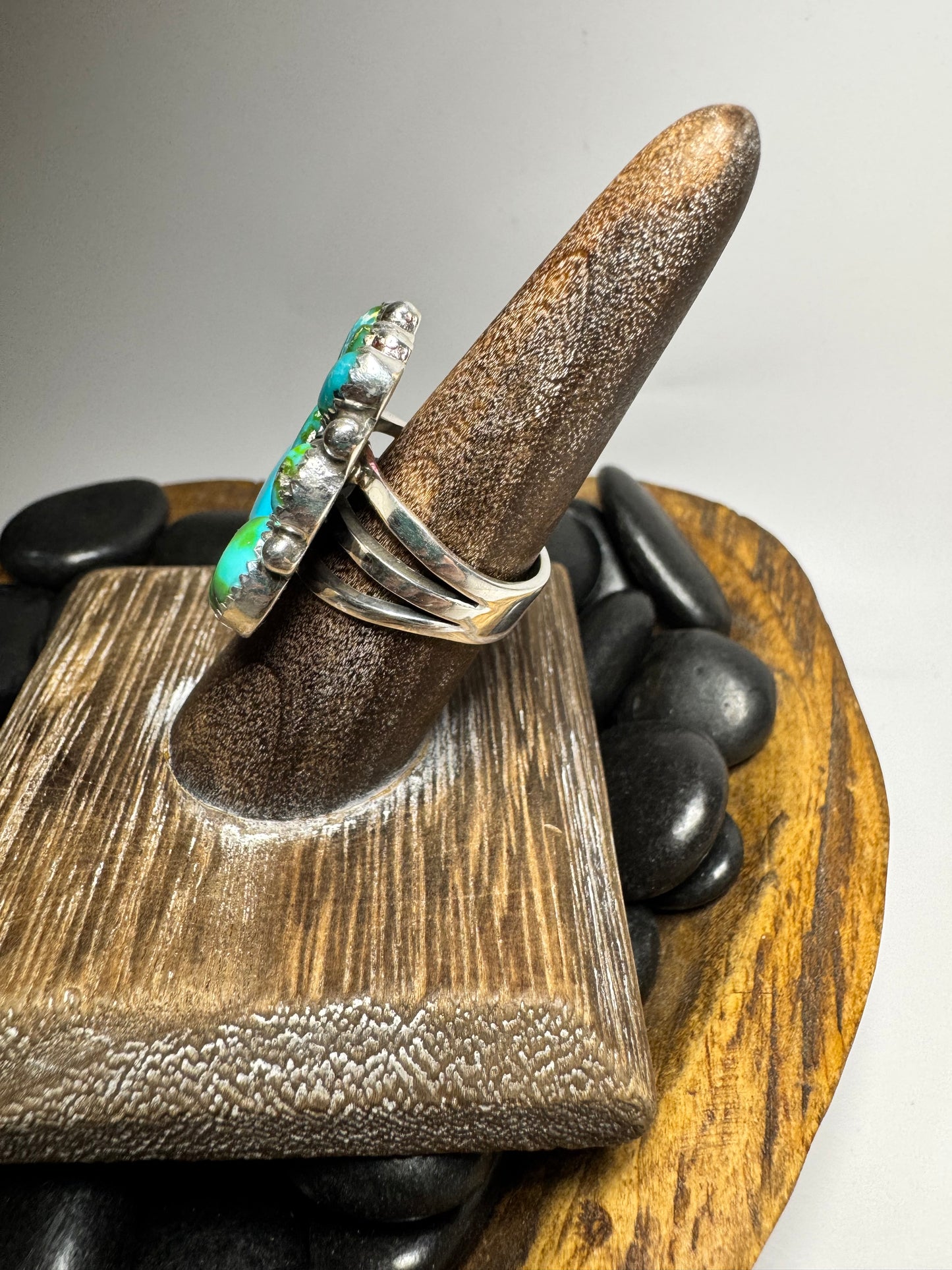 Sonoran Gold Turquoise Cluster Ring