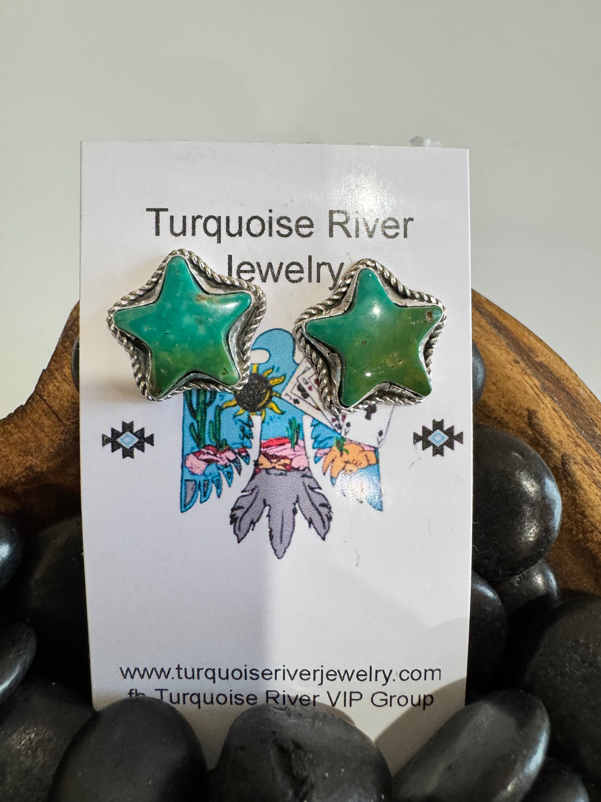 Armenian Turquoise Star Earrings