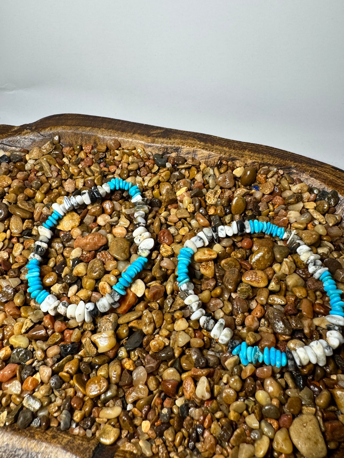 White Buffalo & Sleeping Beauty Stretchy Bracelet