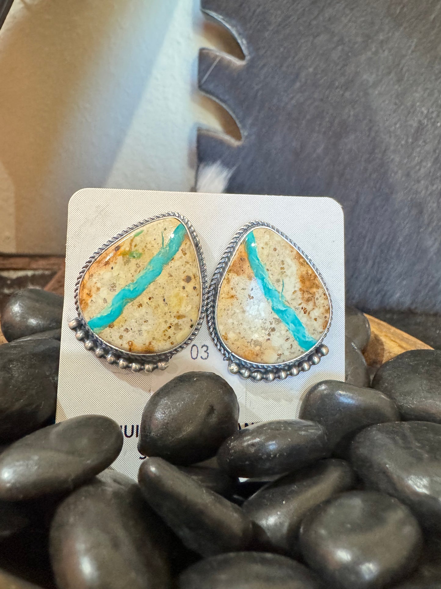 XL Royston Ribbon Stud Earrings