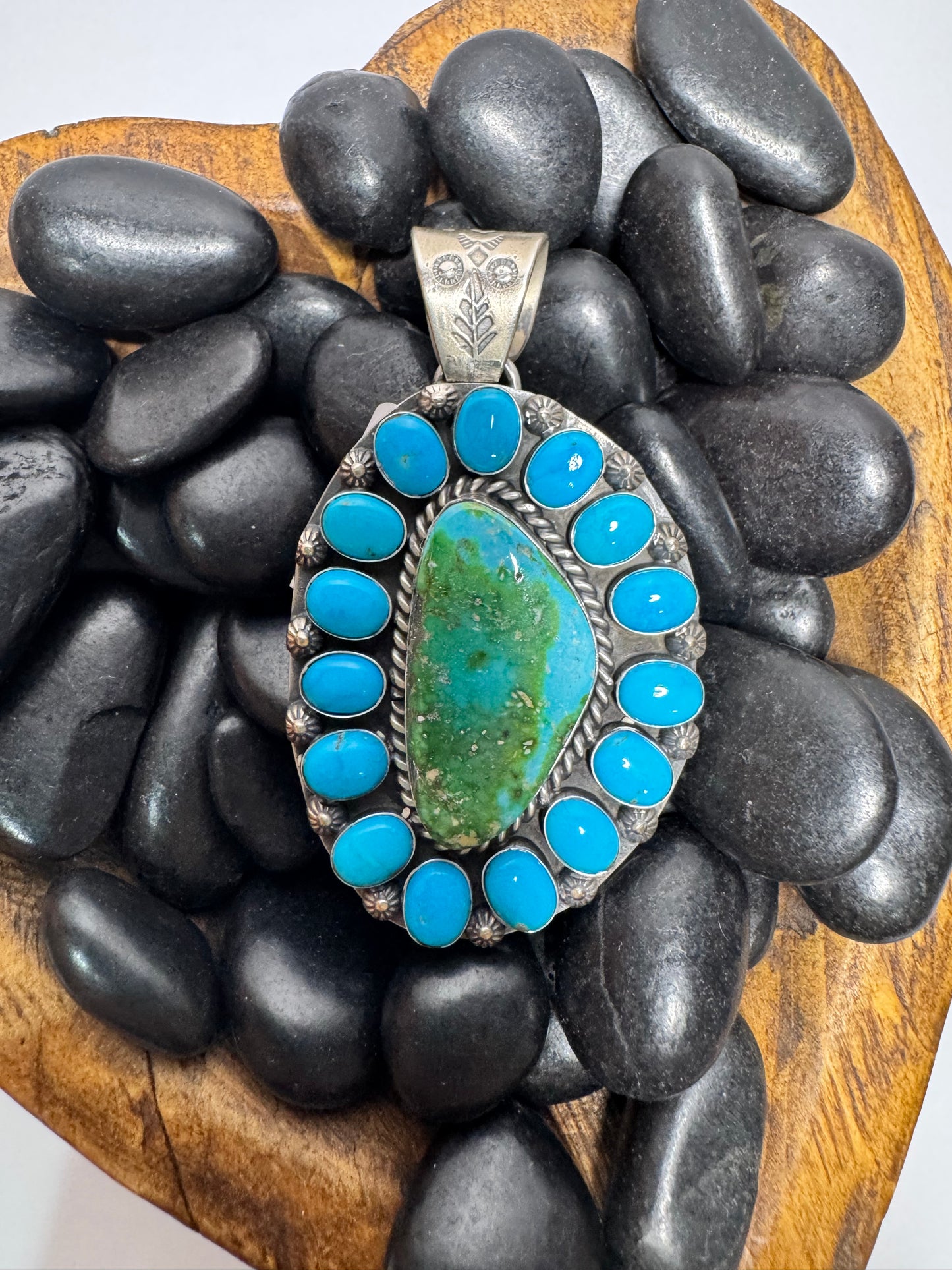 Sonoran Turquoise Cluster Pendant
