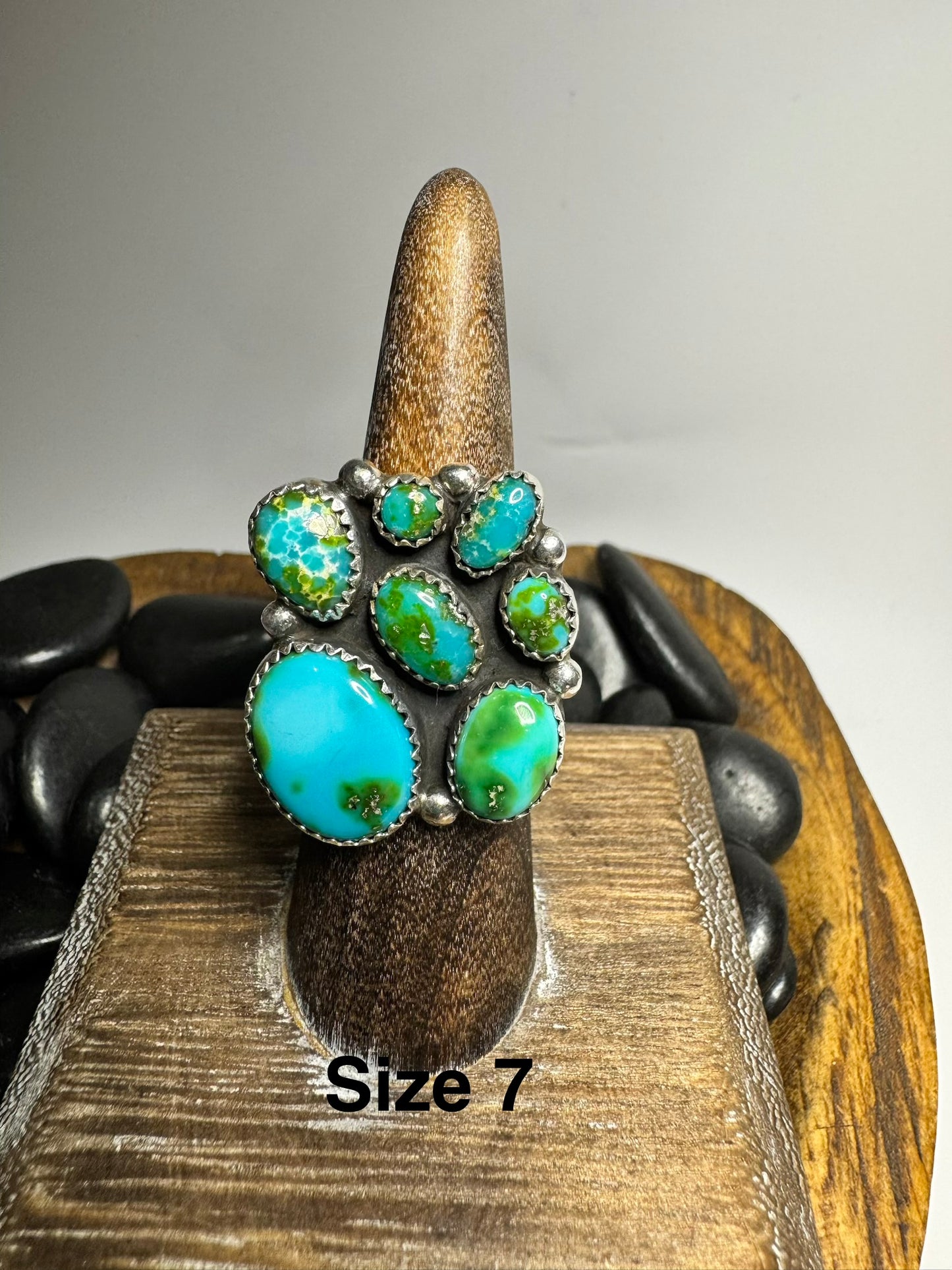 Sonoran Gold Turquoise Cluster Ring