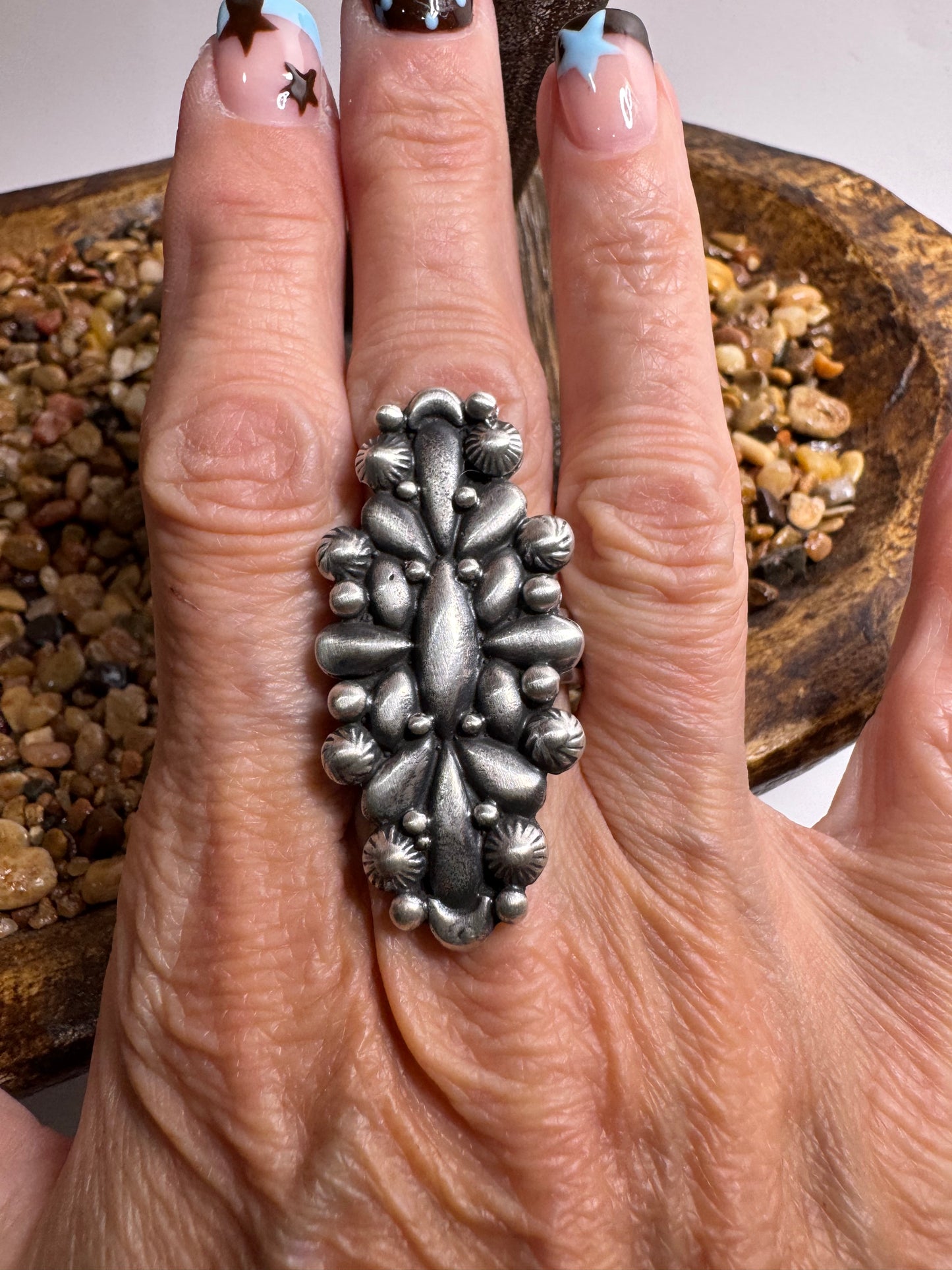 Sterling Silver Star Shot Ring