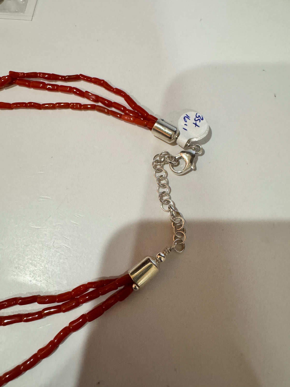Red Coral 3 Strand Necklace