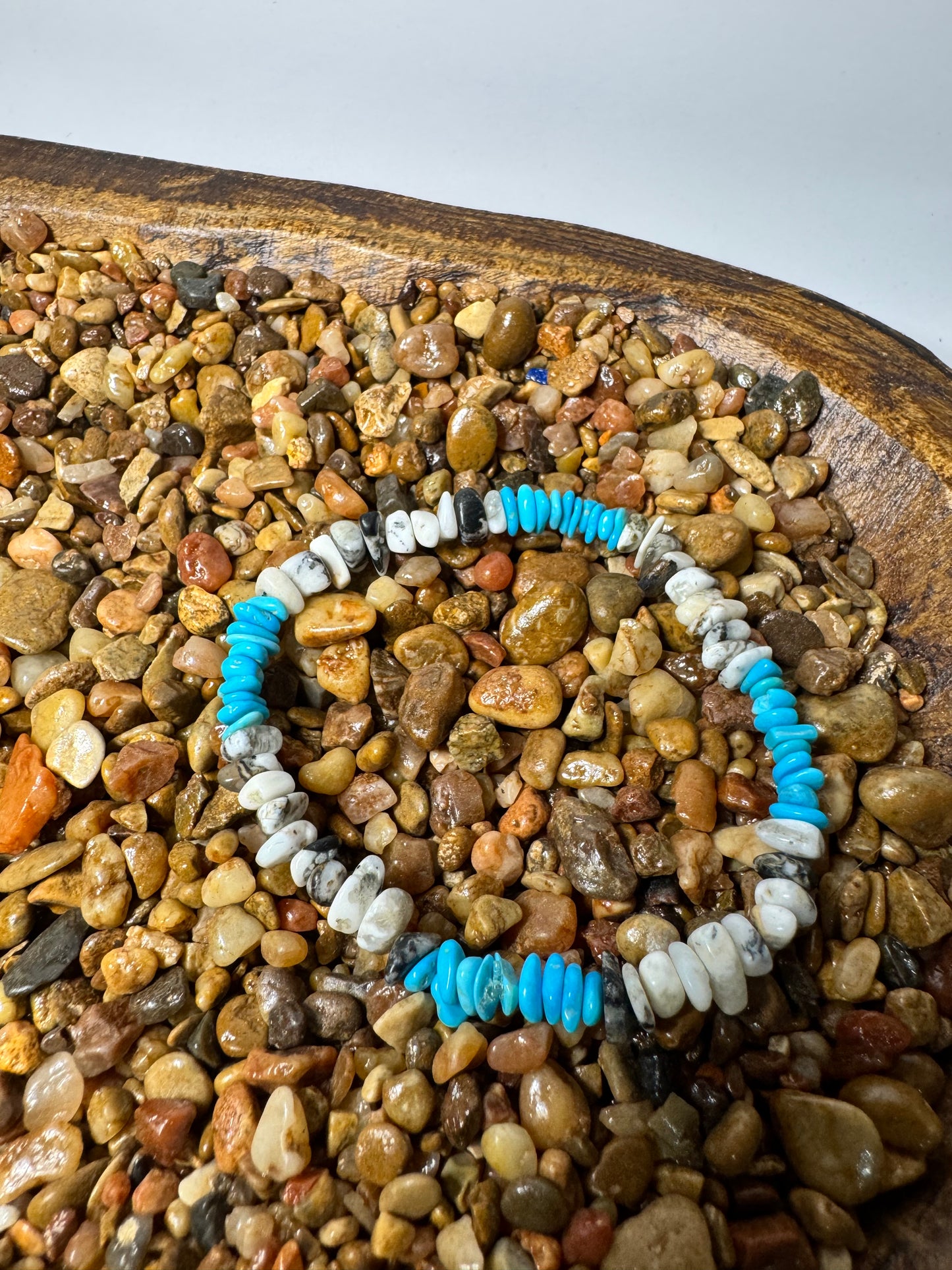 White Buffalo & Sleeping Beauty Stretchy Bracelet