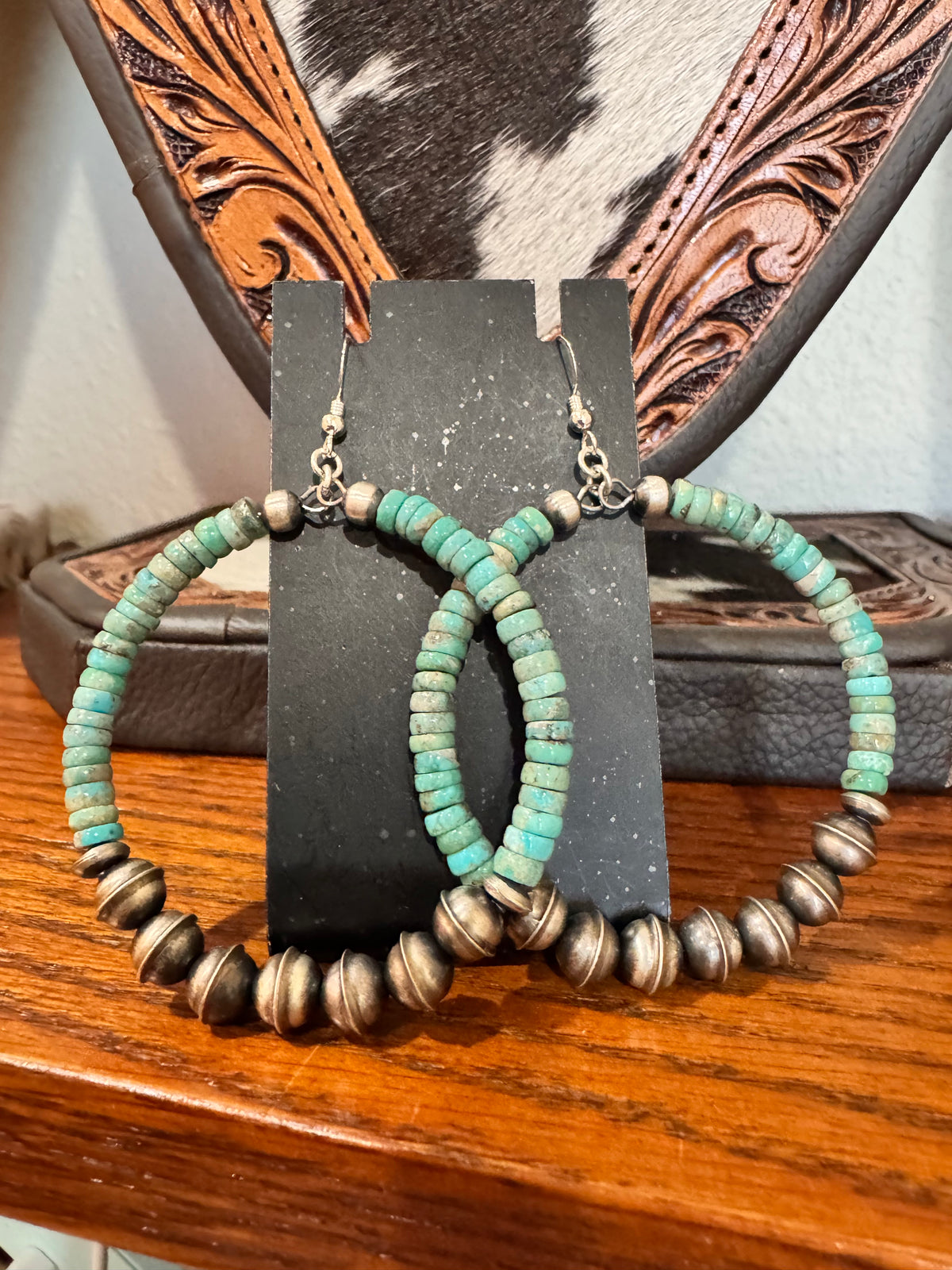 Carico Lake Turquoise Hoop Earrings