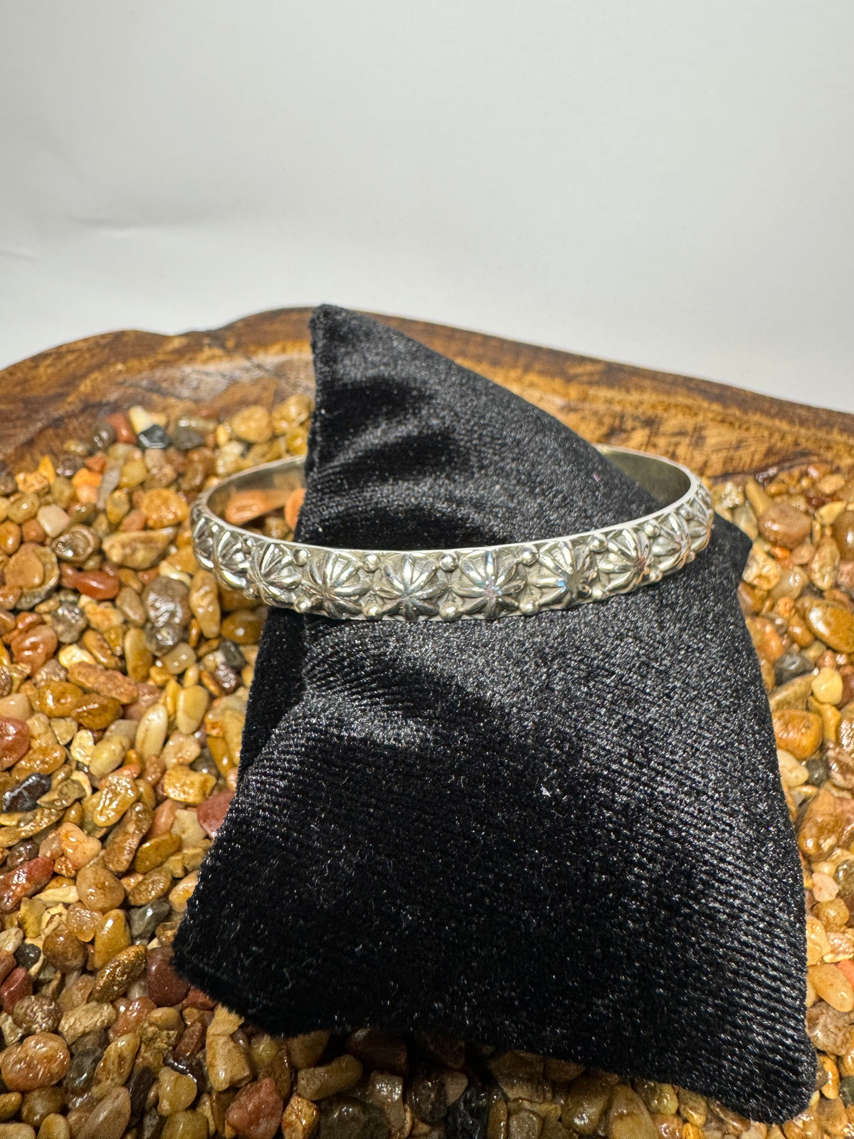 Sterling Silver Star Shot Bangle