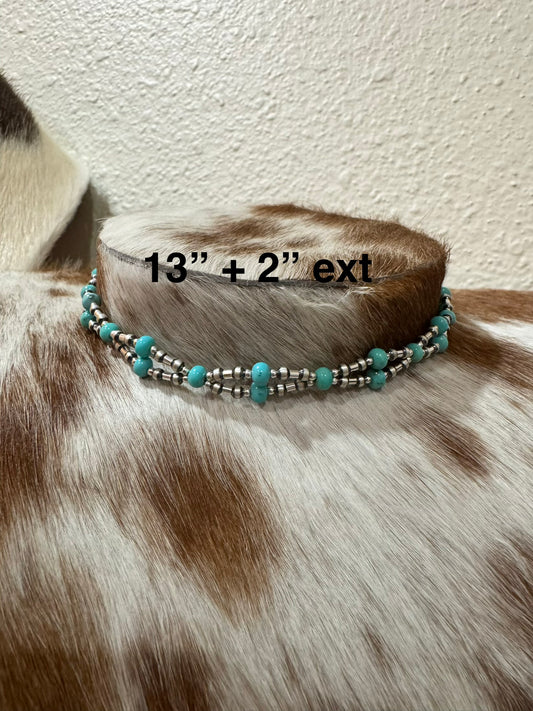 Sterling Silver Campitos Turquoise Choker