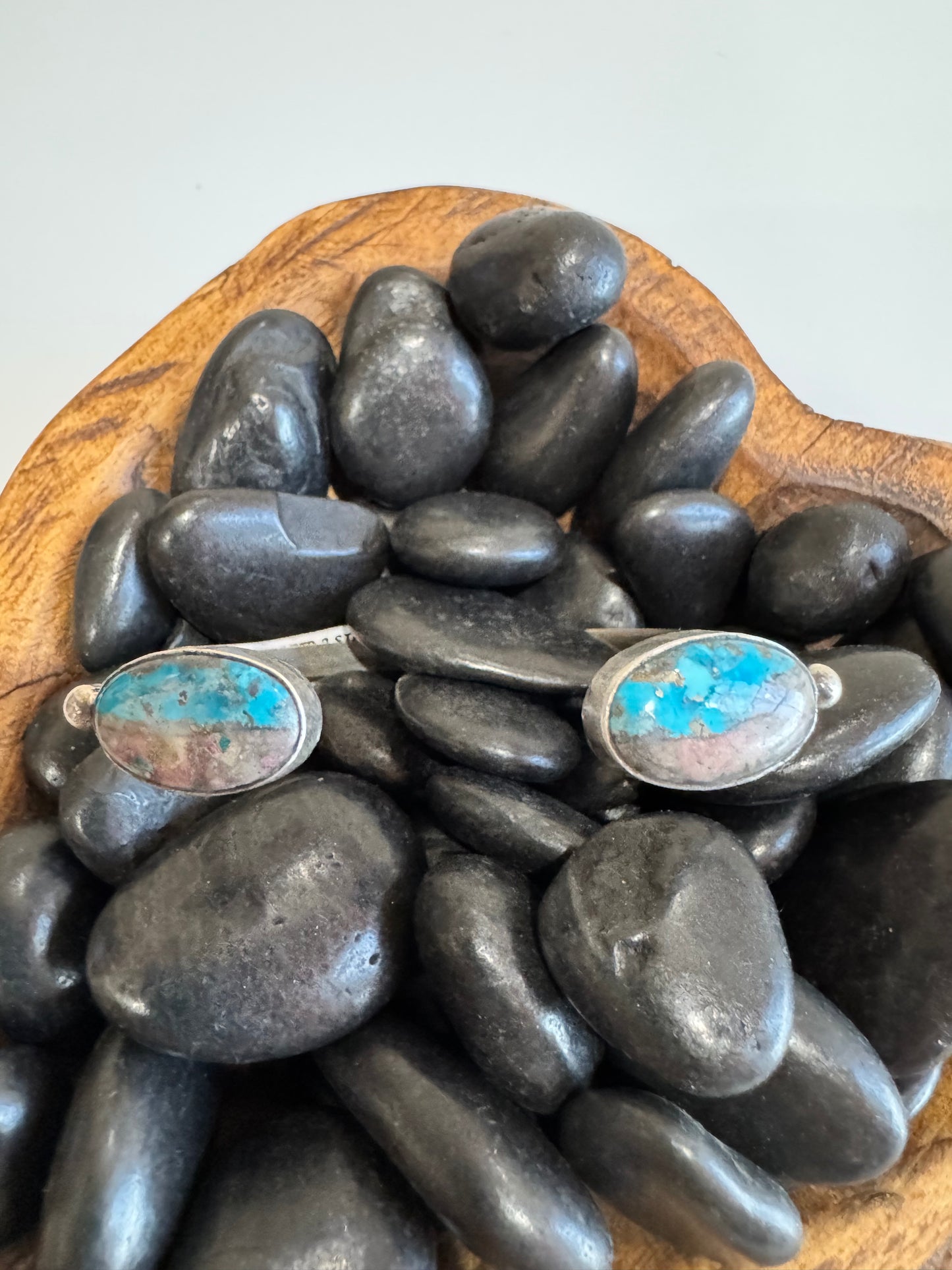 Morenci Turquoise 2 Stone Reverse Cuff