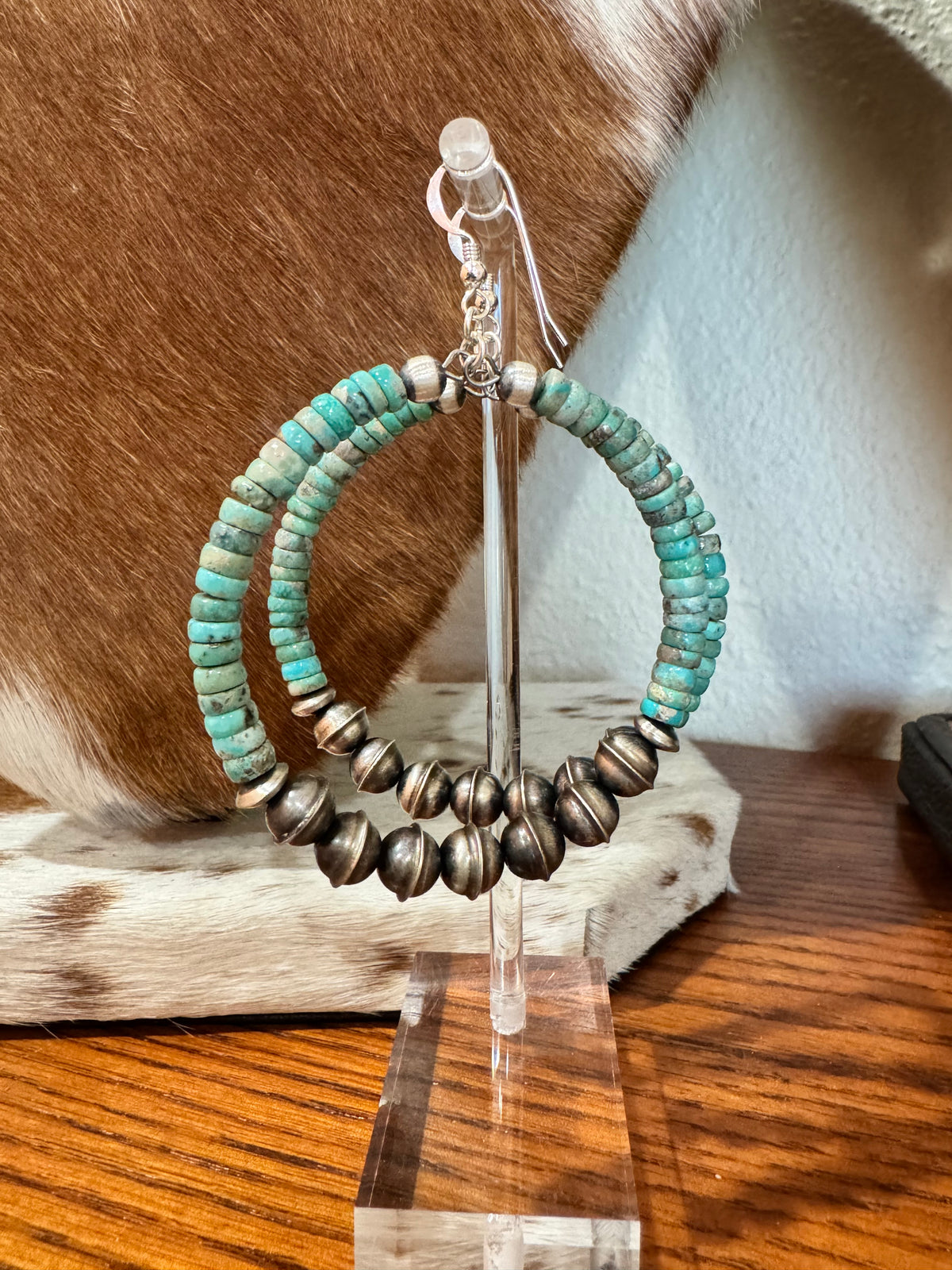 Carico Lake Turquoise Hoop Earrings