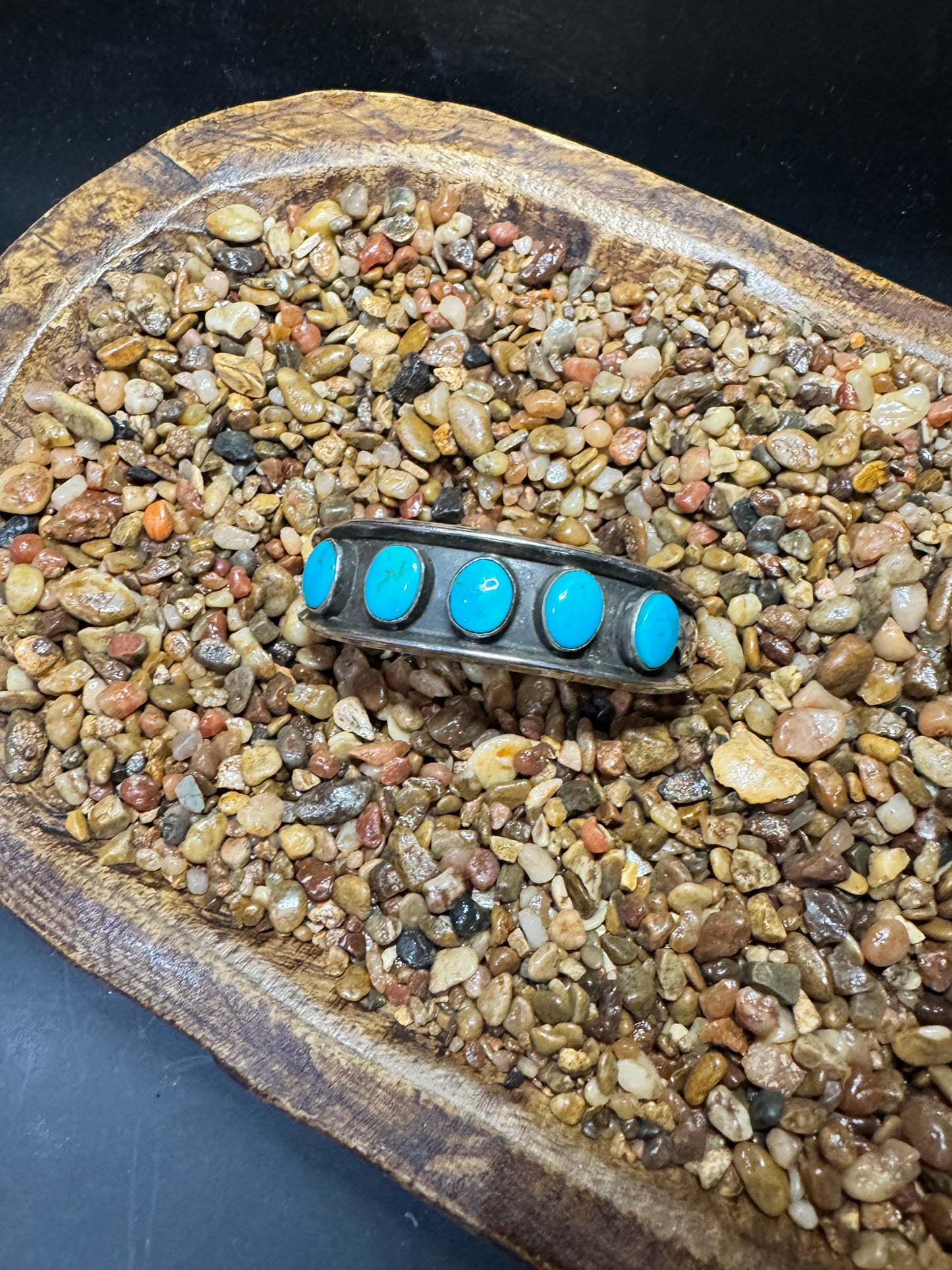 Kingman Turquoise 5 Stone Cuff