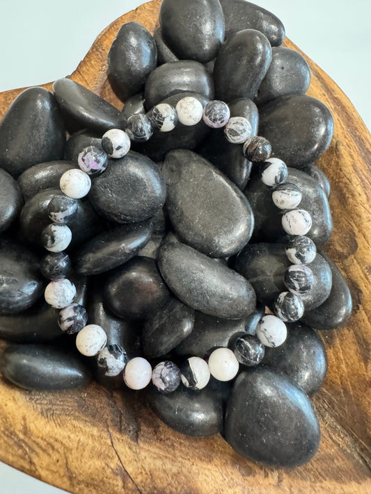 6mm White Buffalo Stretchy Bracelet