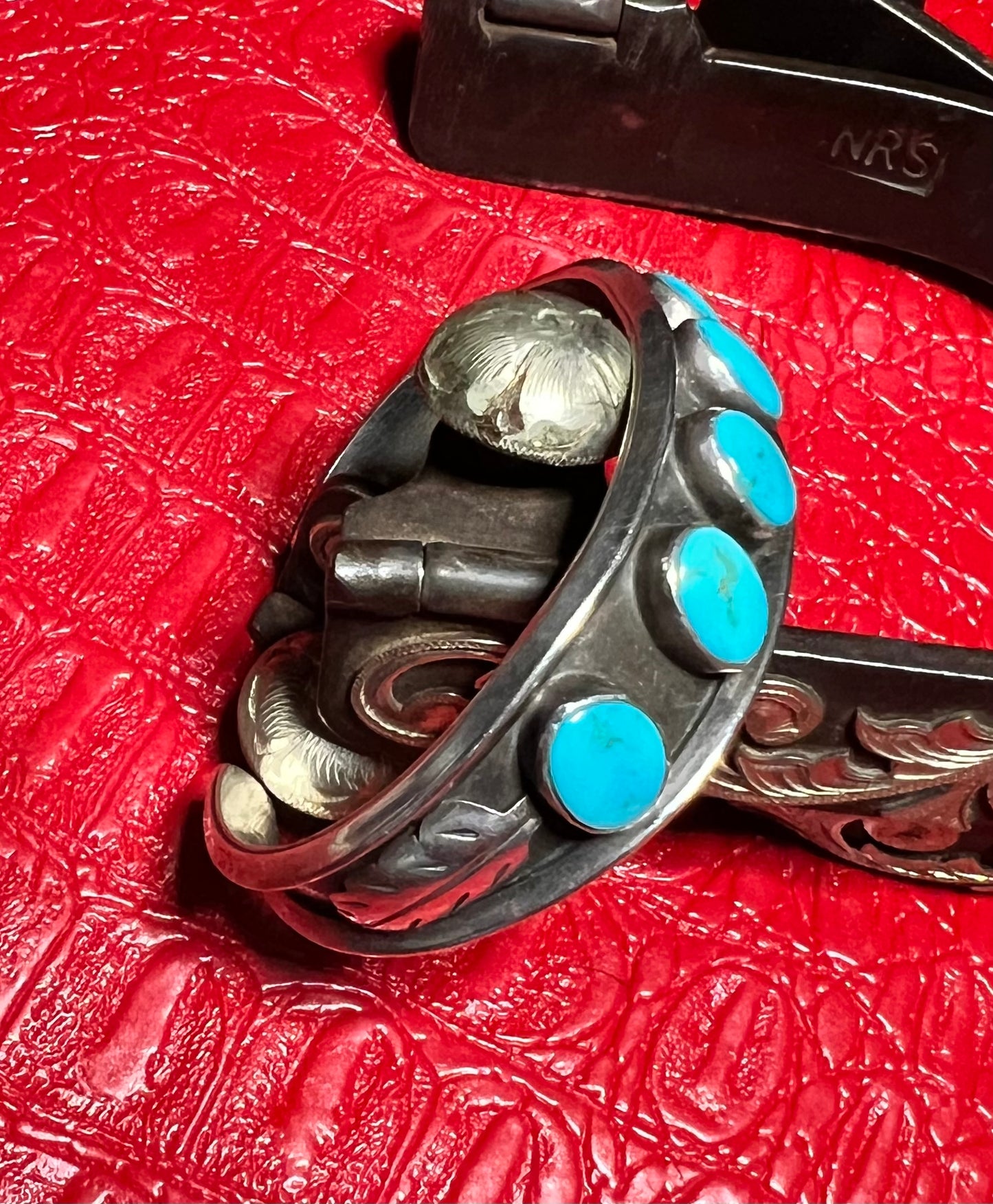 Kingman Turquoise 5 Stone Cuff