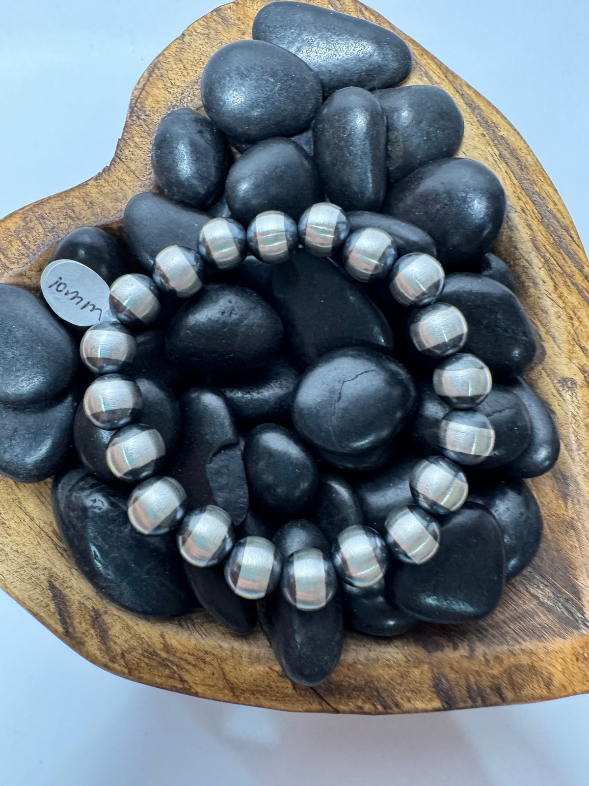 10mm Sterling Silver Stretchy Bracelet