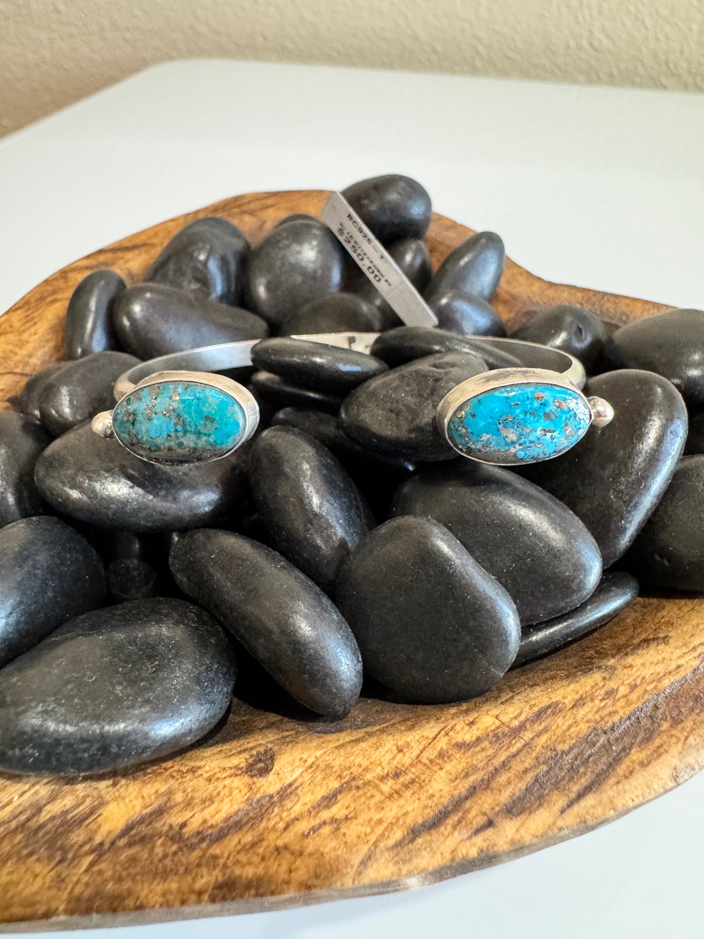 Morenci Turquoise 2 Stone Reverse Cuff