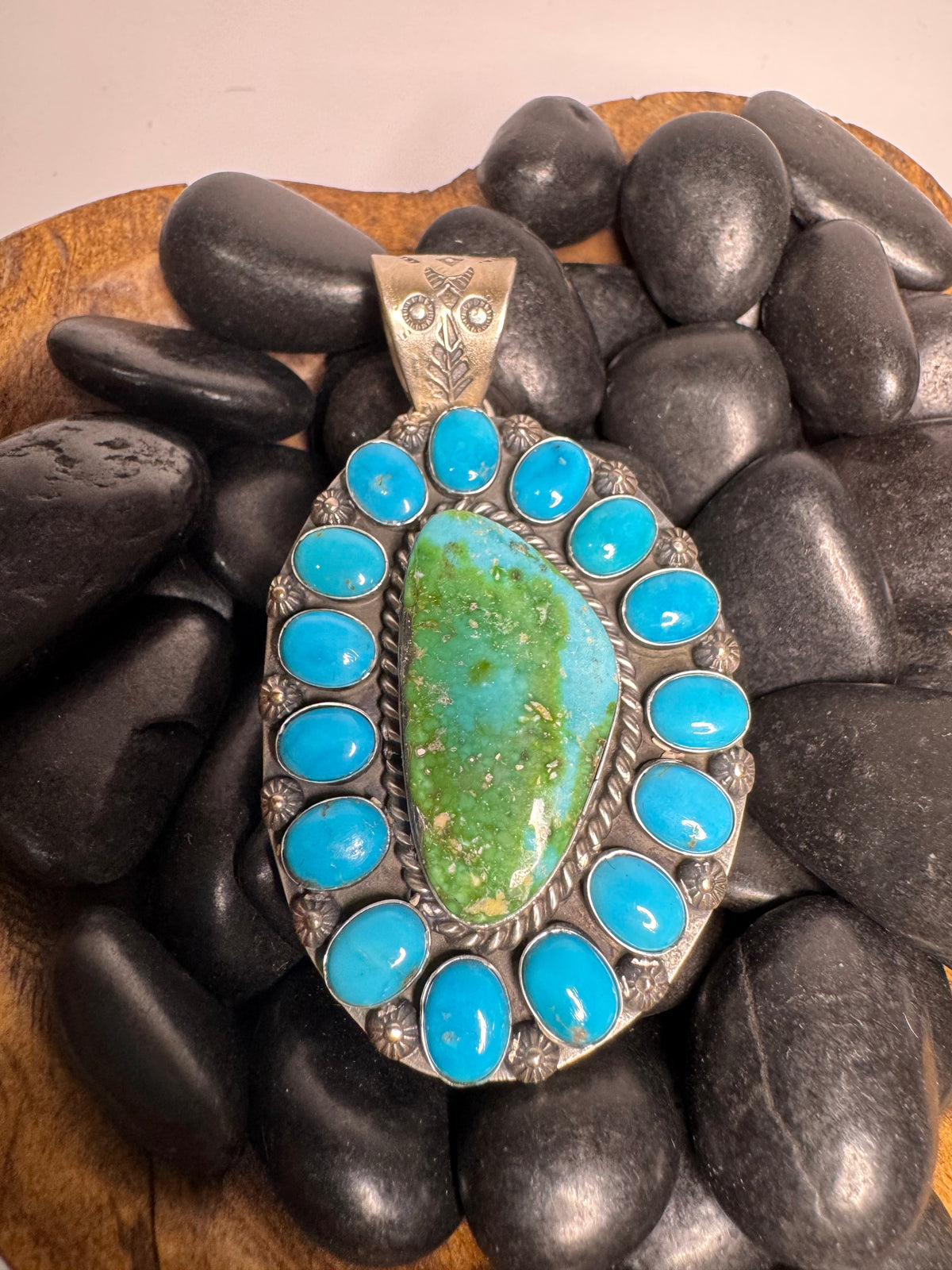 Sonoran Turquoise Cluster Pendant