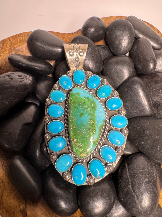 Sonoran Turquoise Cluster Pendant