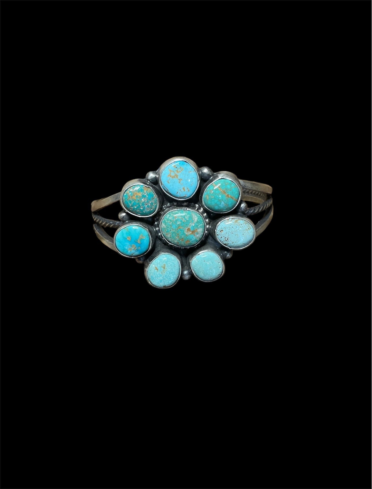 Lone Mountain Turquoise Cluster Cuff