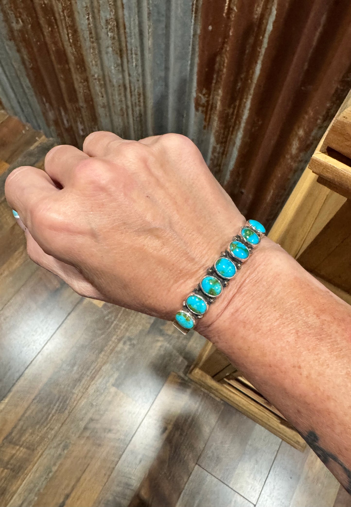 Sonoran Rose Turquoise Cuff