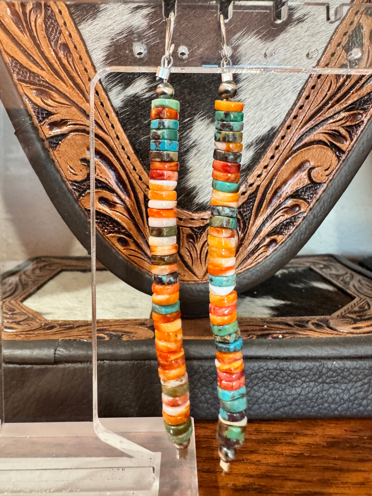 Turquoise & Spiny Duster Earrings