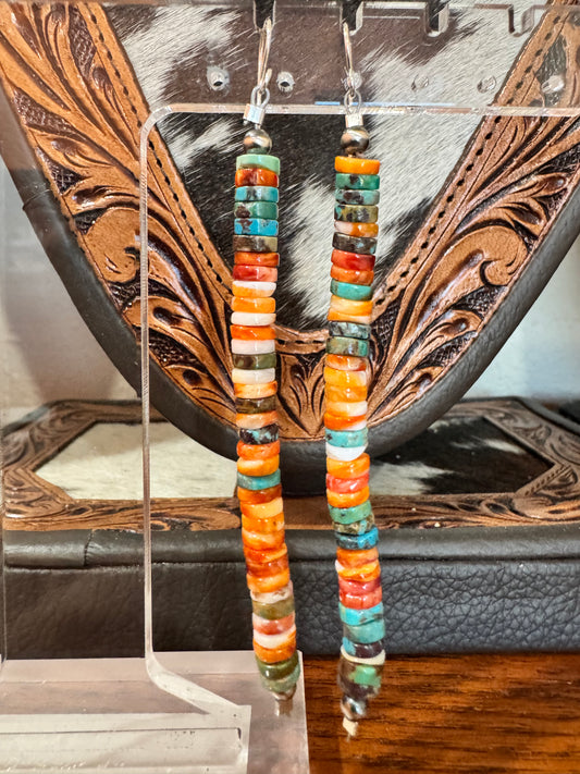 Turquoise & Spiny Duster Earrings
