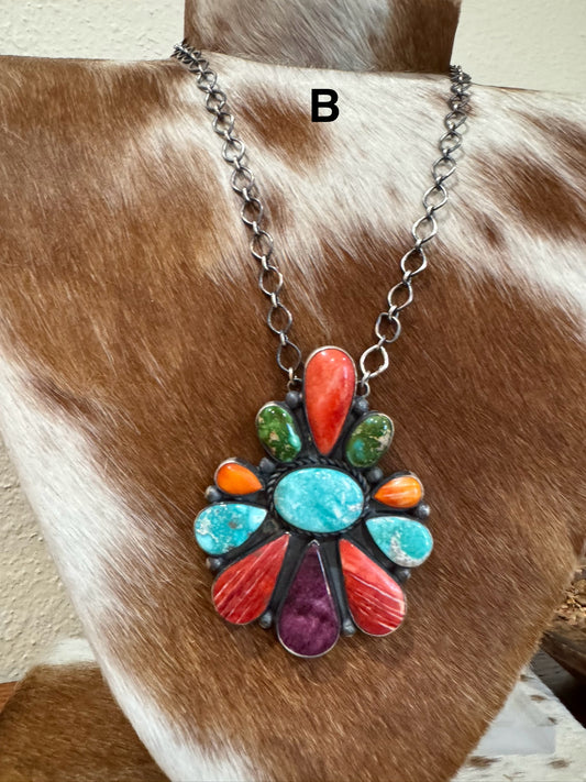 Whitewater, Sonoran Gold & Spiny Oyster Cluster Necklace