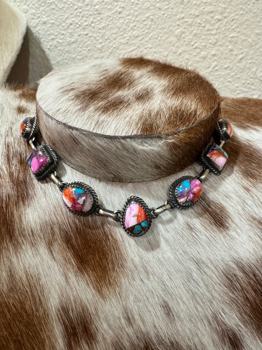 Pink Dahlia Choker