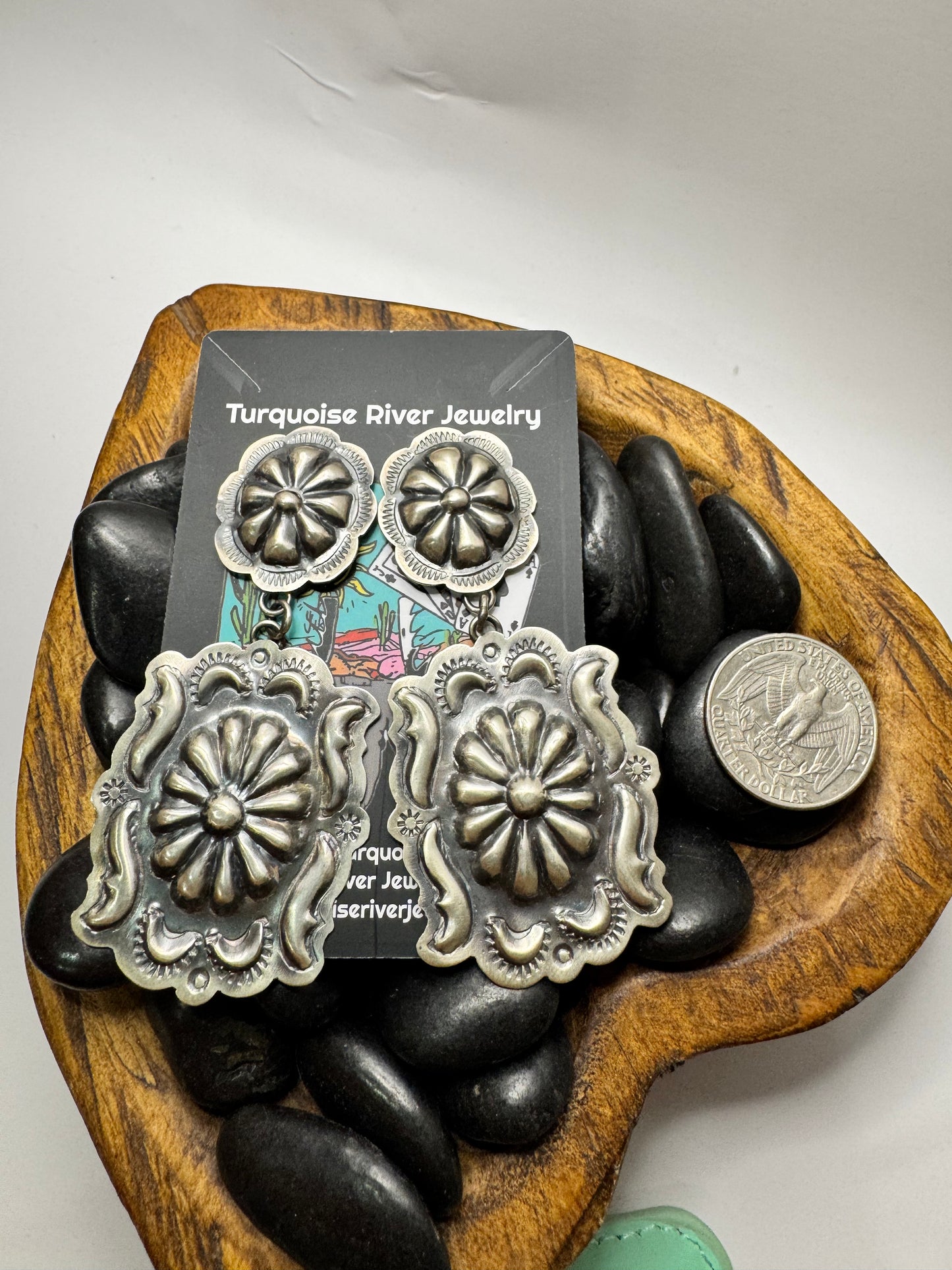 Double Concho Earrings