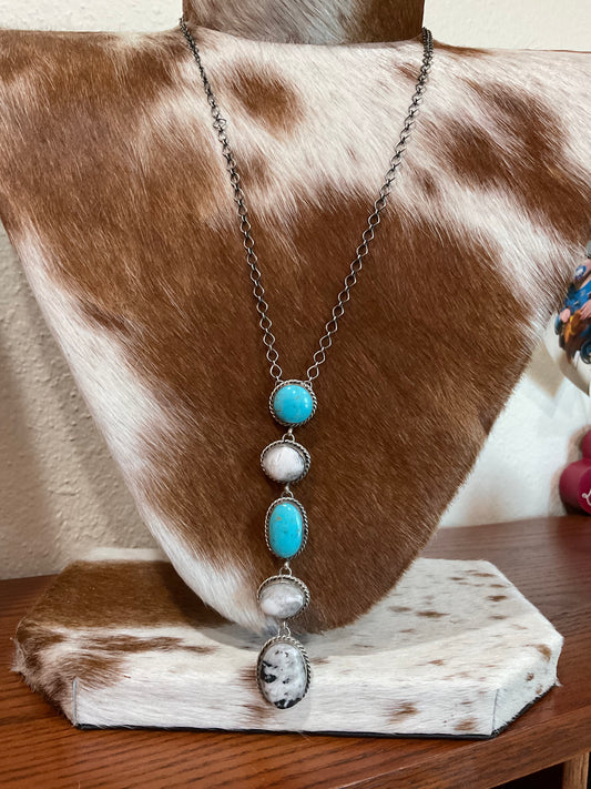 Turquoise & White Buffalo Lariats