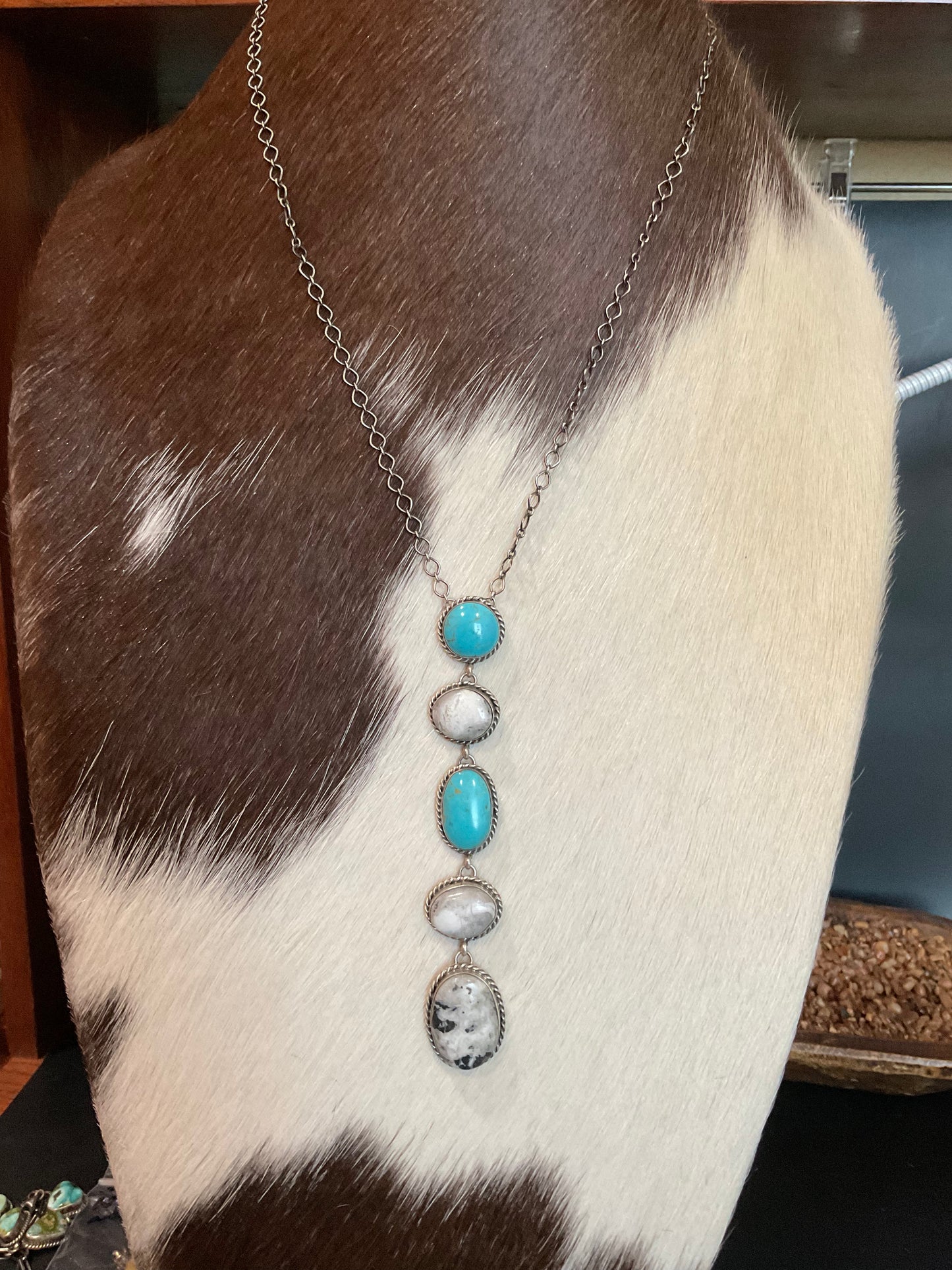 Turquoise & White Buffalo Lariats