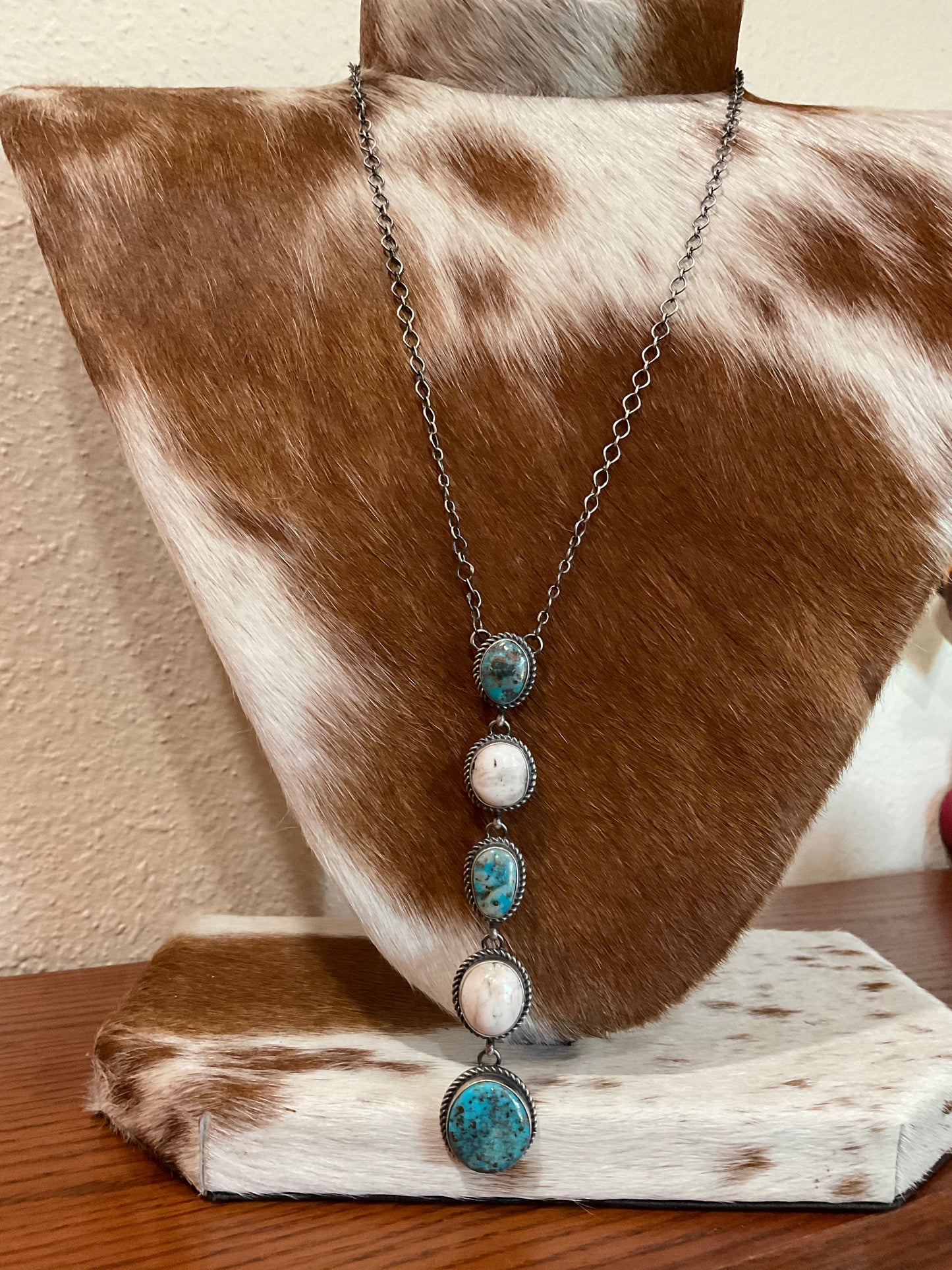 Turquoise & White Buffalo Lariats