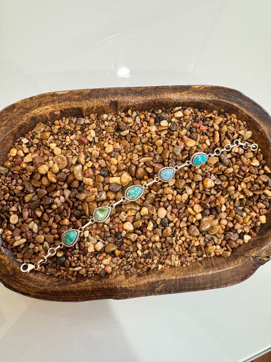 Mixed Turquoise Multi Stone Bracelet