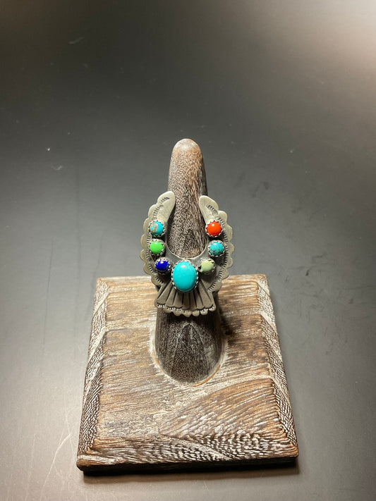 Peyote Bird Multi Stone Ring