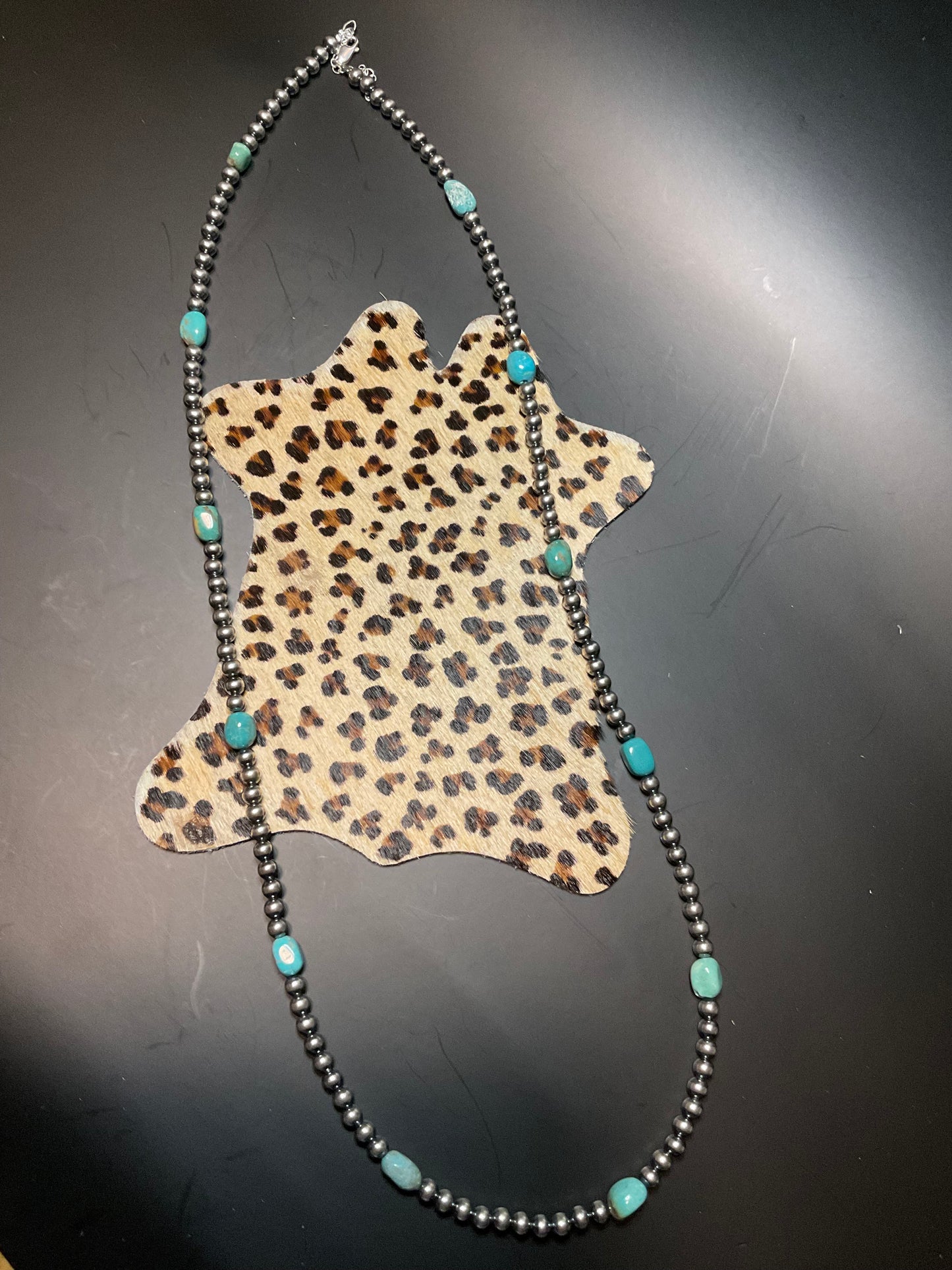 Sterling Silver Pearls w/Kingman Turquoise