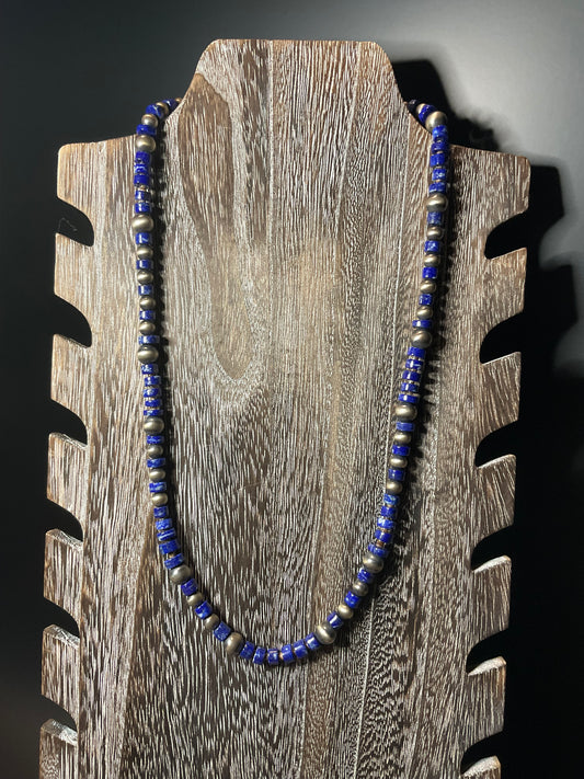 Sterling Silver Pearls with Lapis