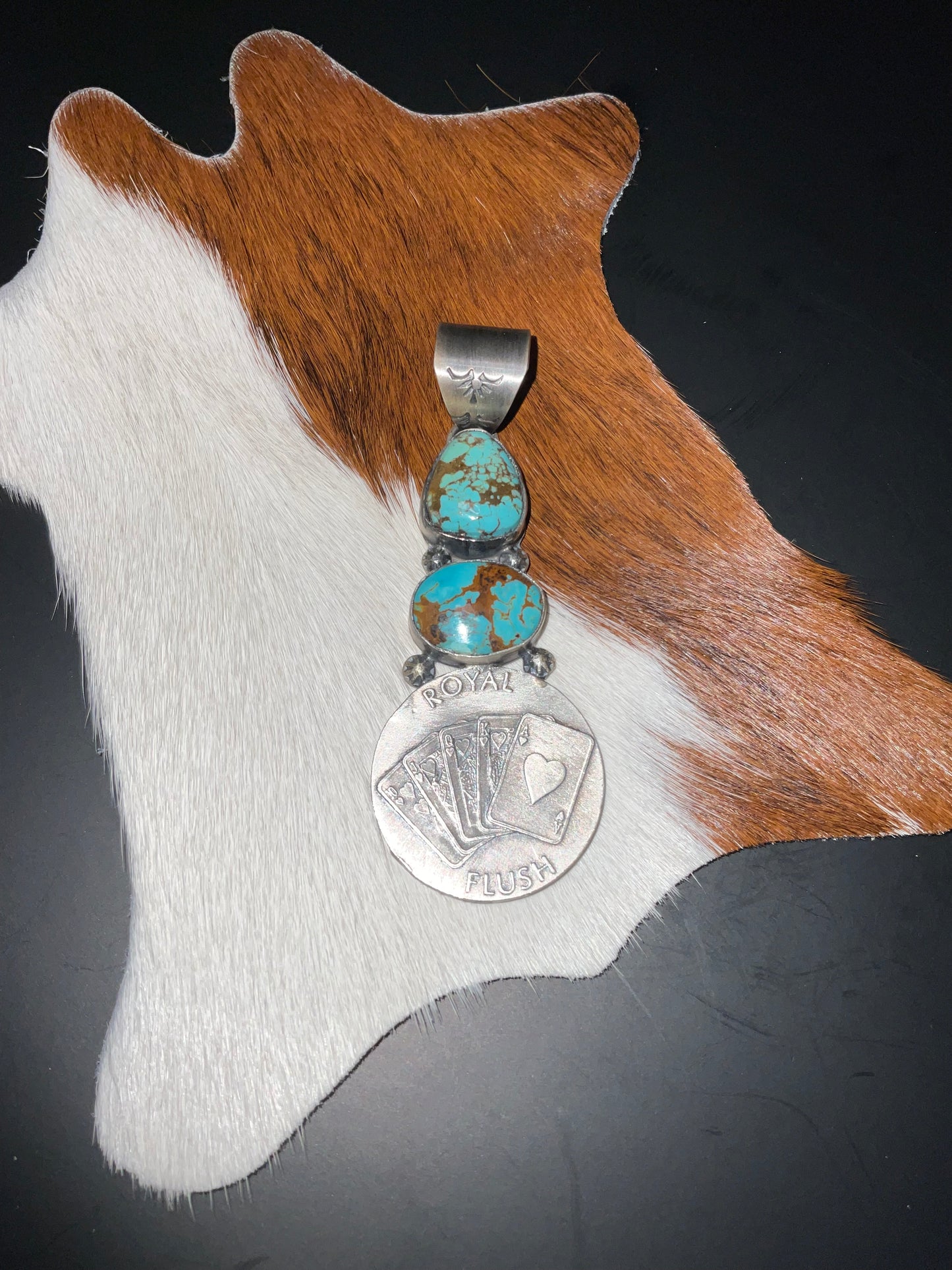 Royal Flush Mine #8 Turquoise Pendant