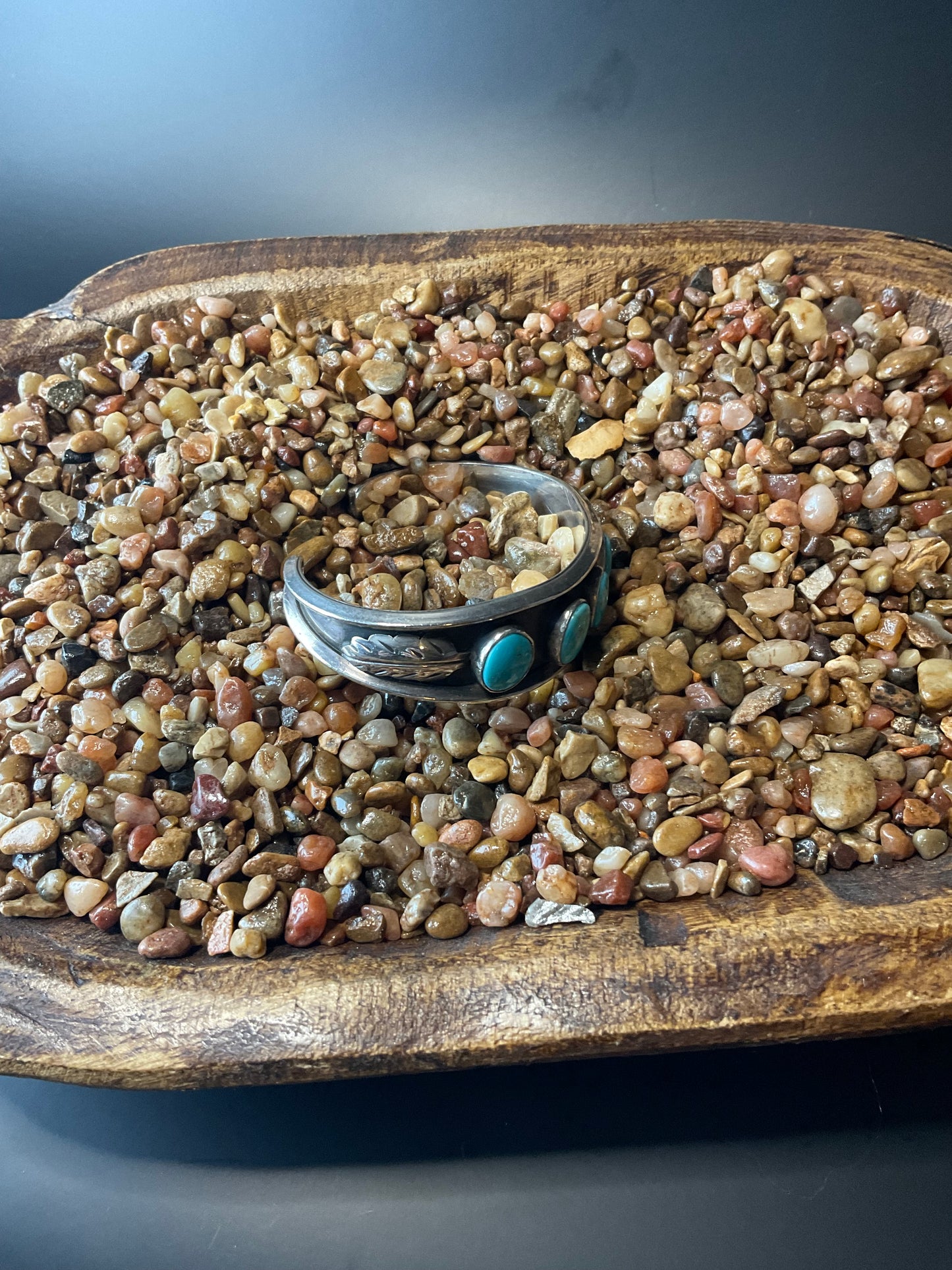 Kingman Turquoise 5 Stone Cuff