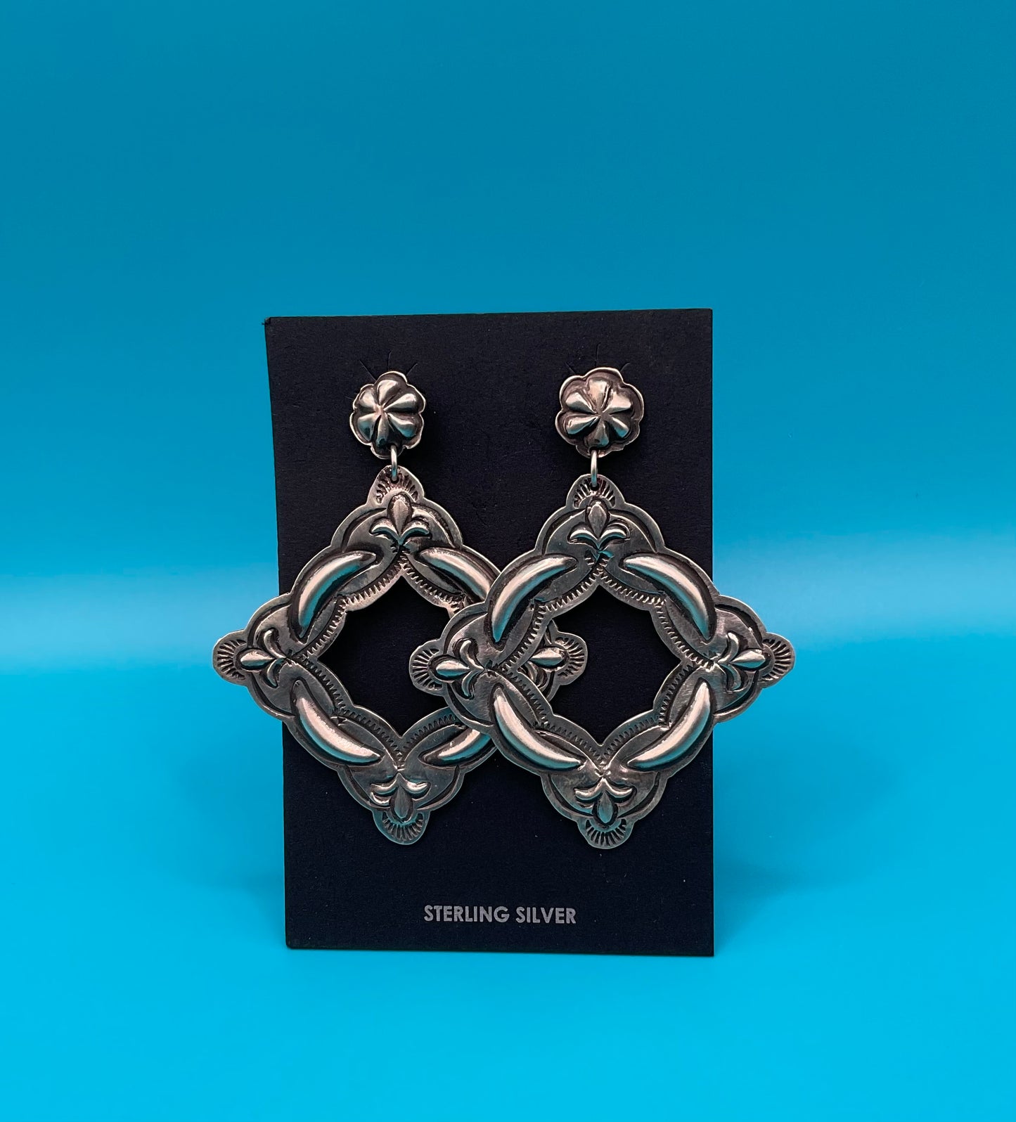 Sterling Silver & Concho Earrings