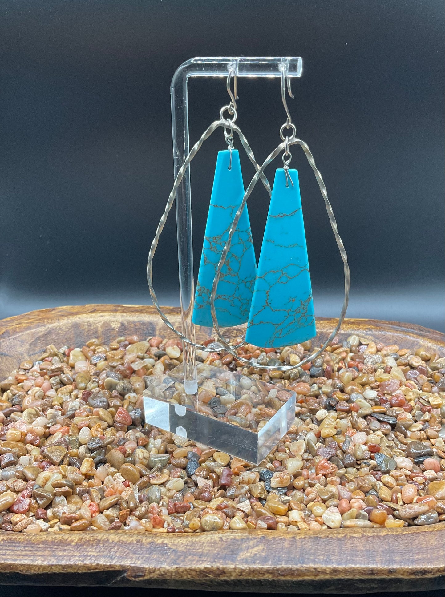 Turquoise Slab Earrings