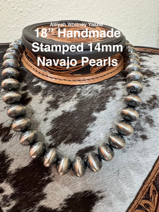 Handmade Stamped Navajo Pearls