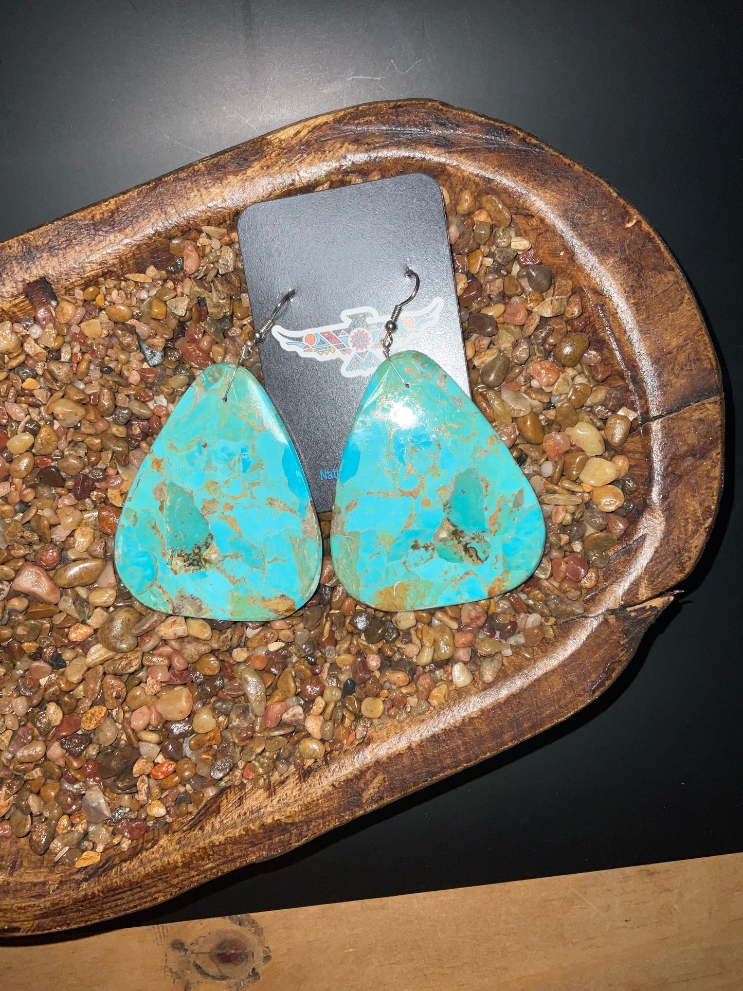 Turquoise Slab Earrings