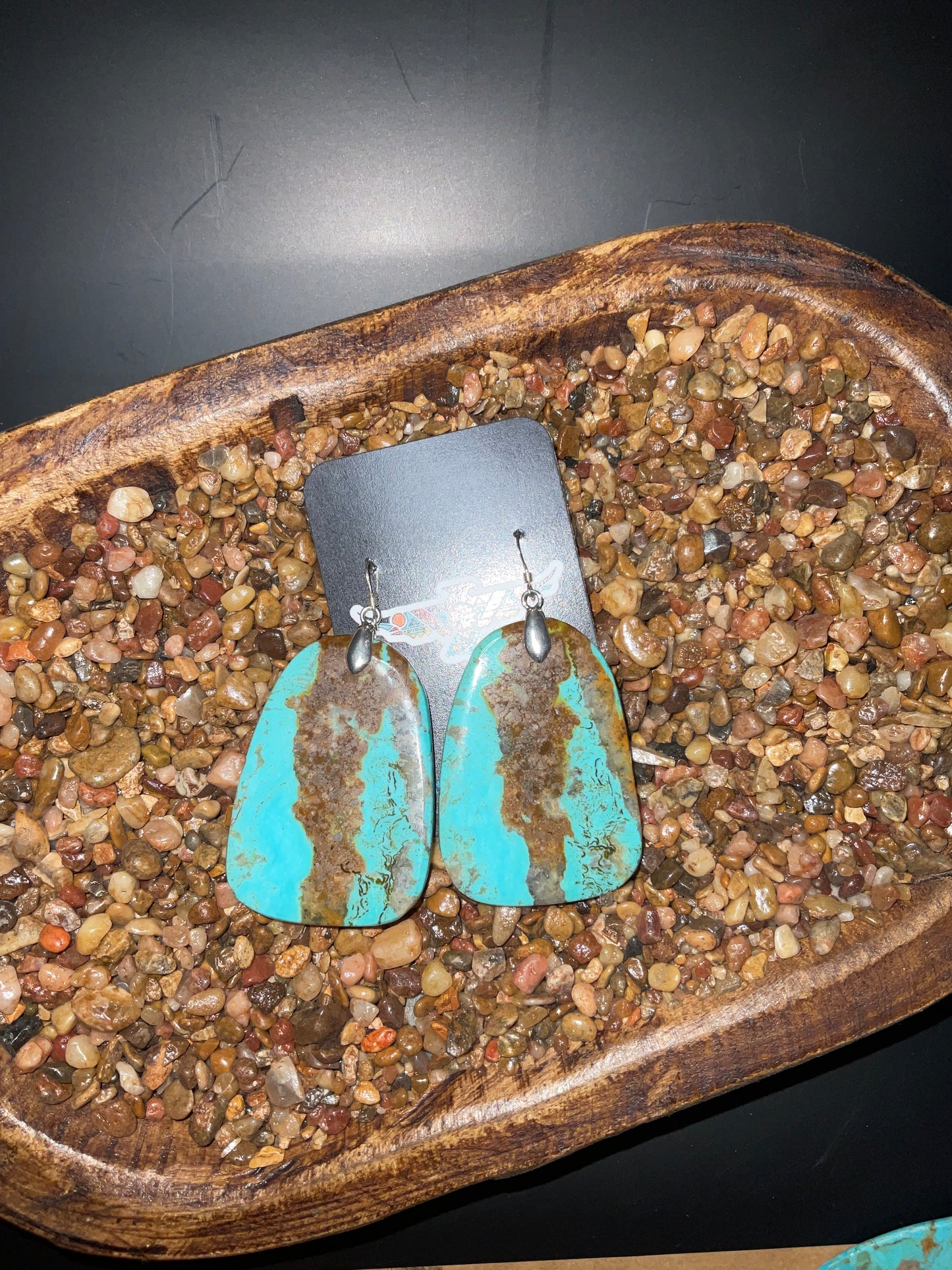 Turquoise Slab Earrings