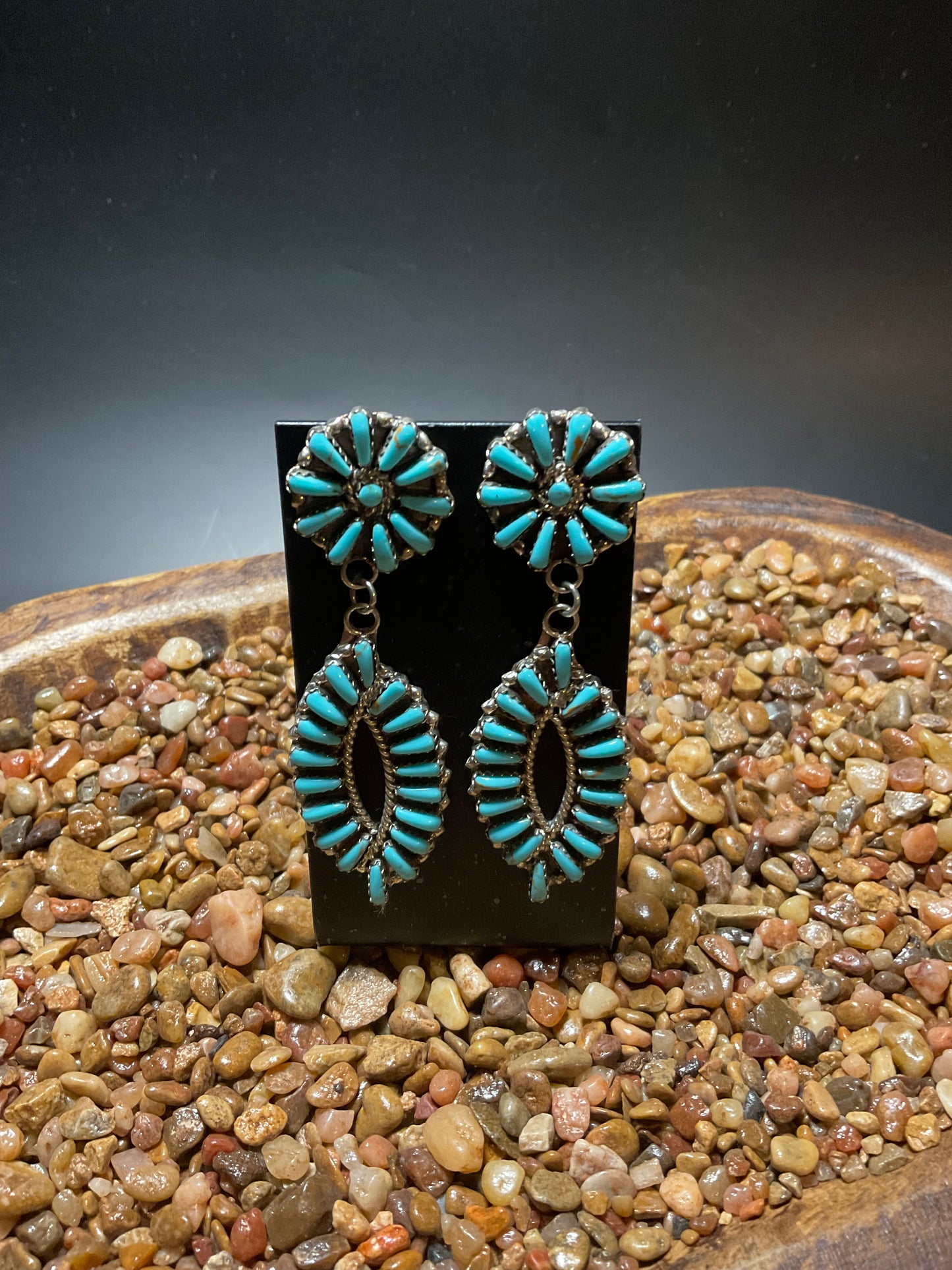 Kingman Dangle Cluster Earrings